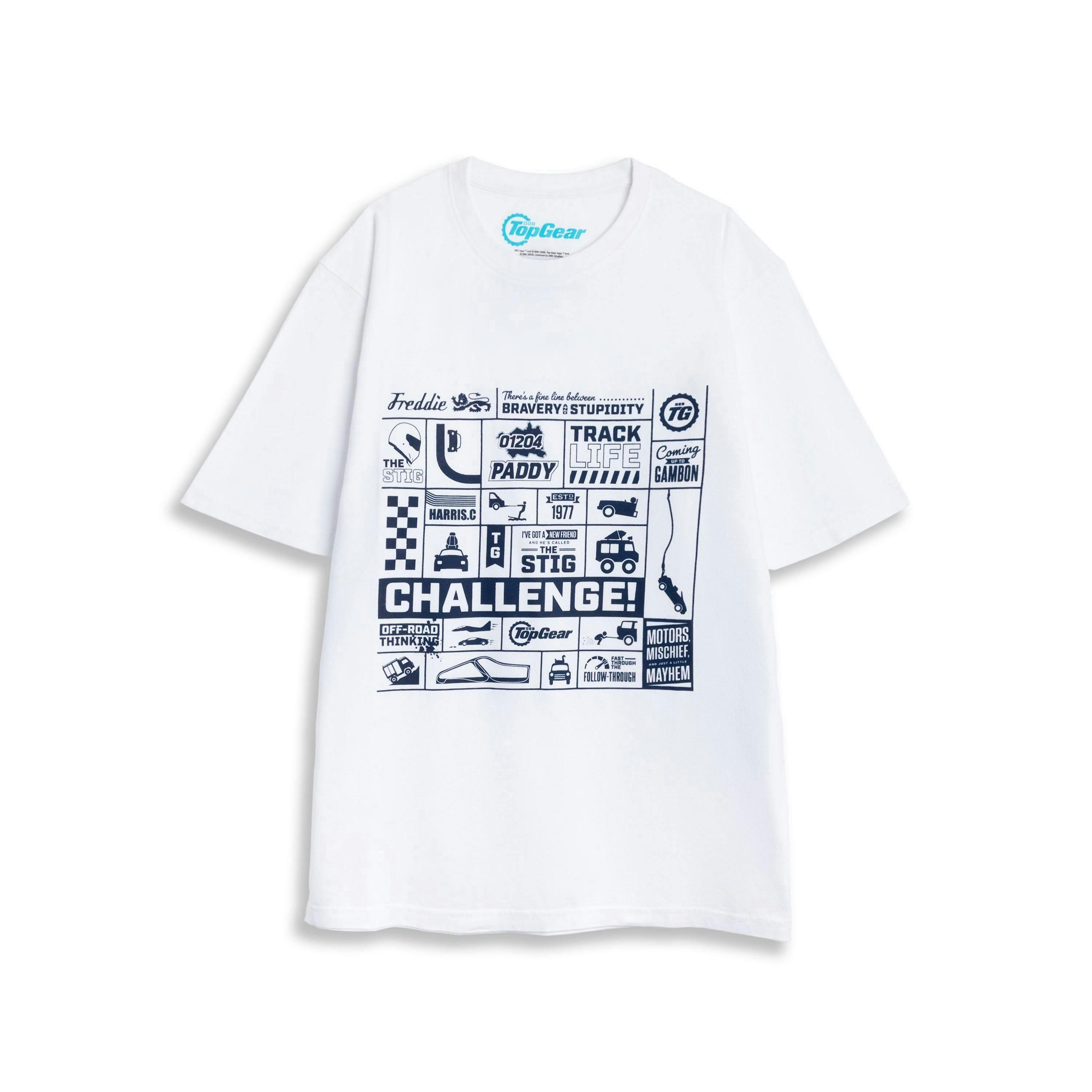 Top Gear Unisex Off-White Graphic Short Sleeved T-Shirt by Vanilla Underground , view 1 of 1