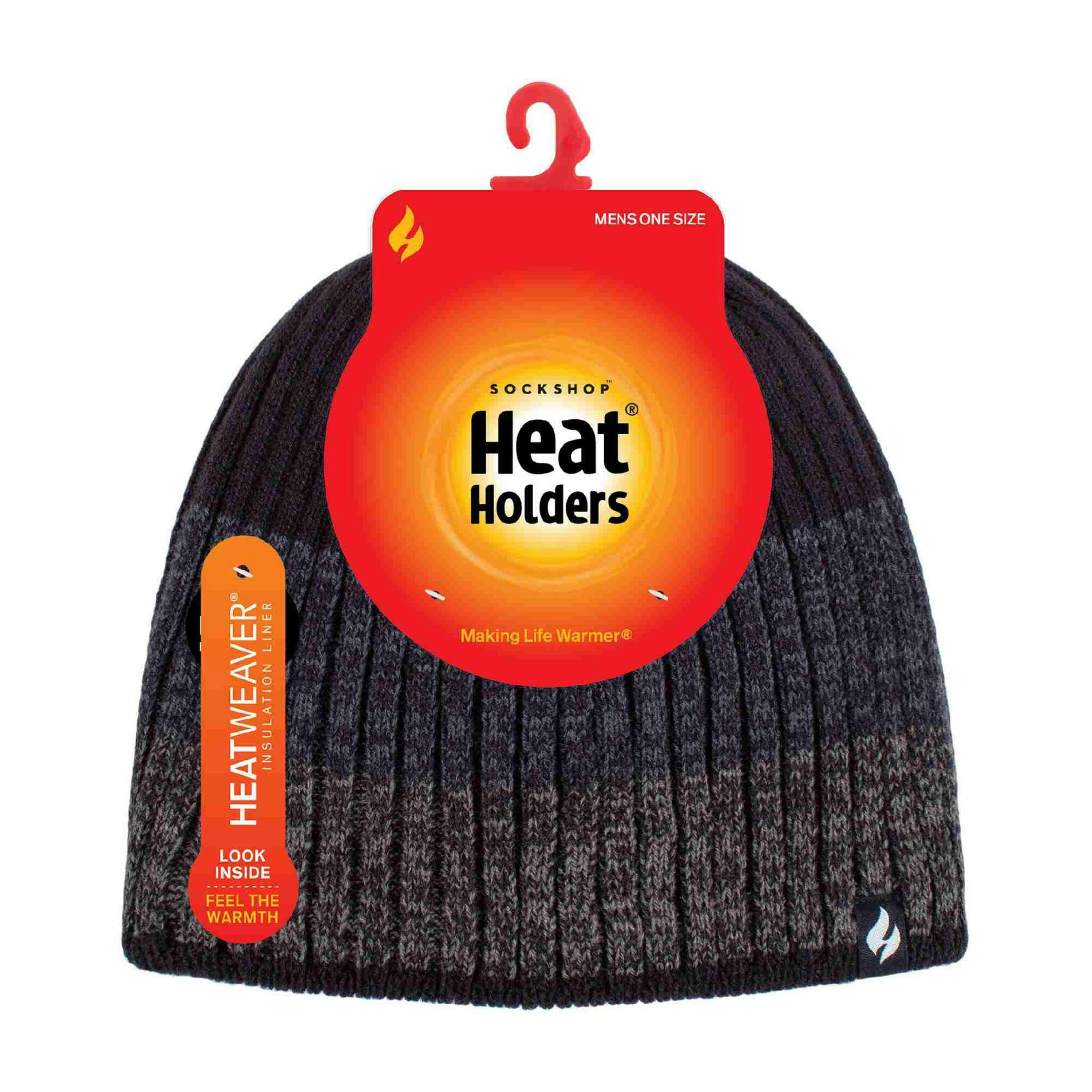 Mens Fleece Lined Striped Insulated Thermal Beanie Hat for Winter , view 2 of 5