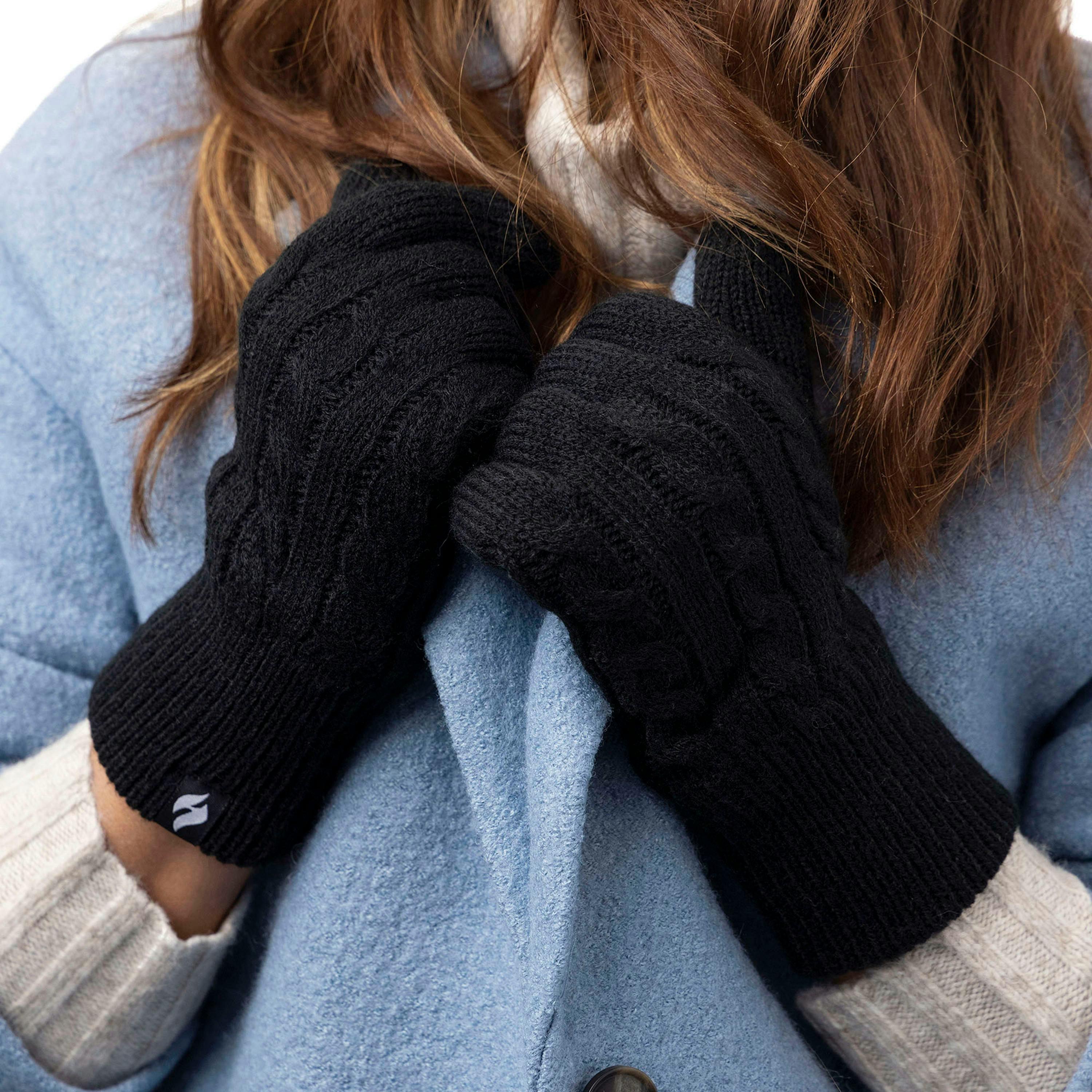 Ladies Knitted Thermal Hat Scarf & Gloves Set for Cold Weather , view 4 of 5
