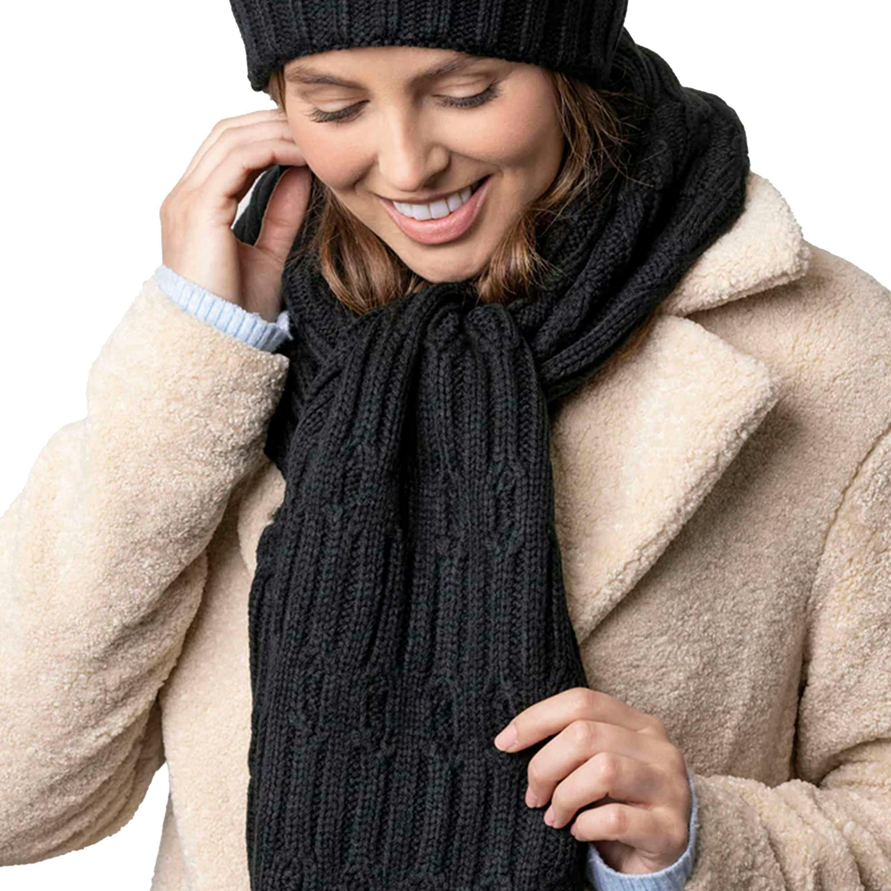 Ladies Knitted Thermal Hat Scarf & Gloves Set for Cold Weather , view 5 of 5