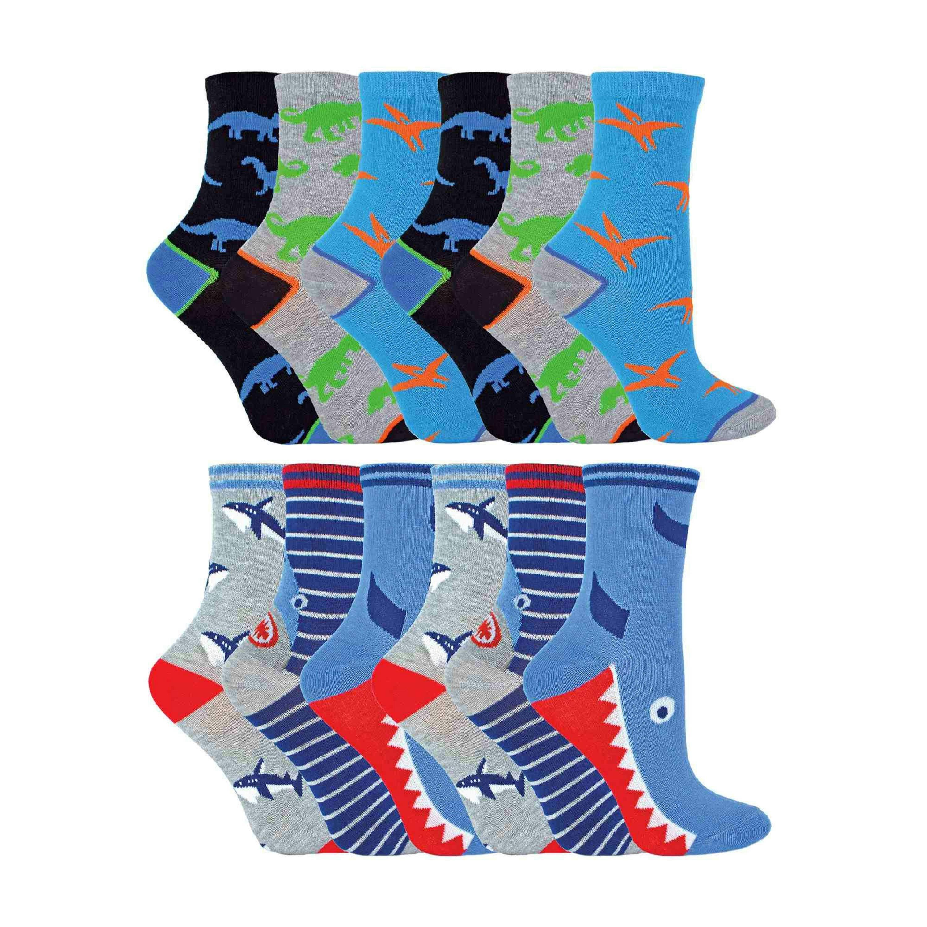 12 Pack Girls & Boys Novelty Soft Breathable Bamboo Trainer Socks , view 1 of 5