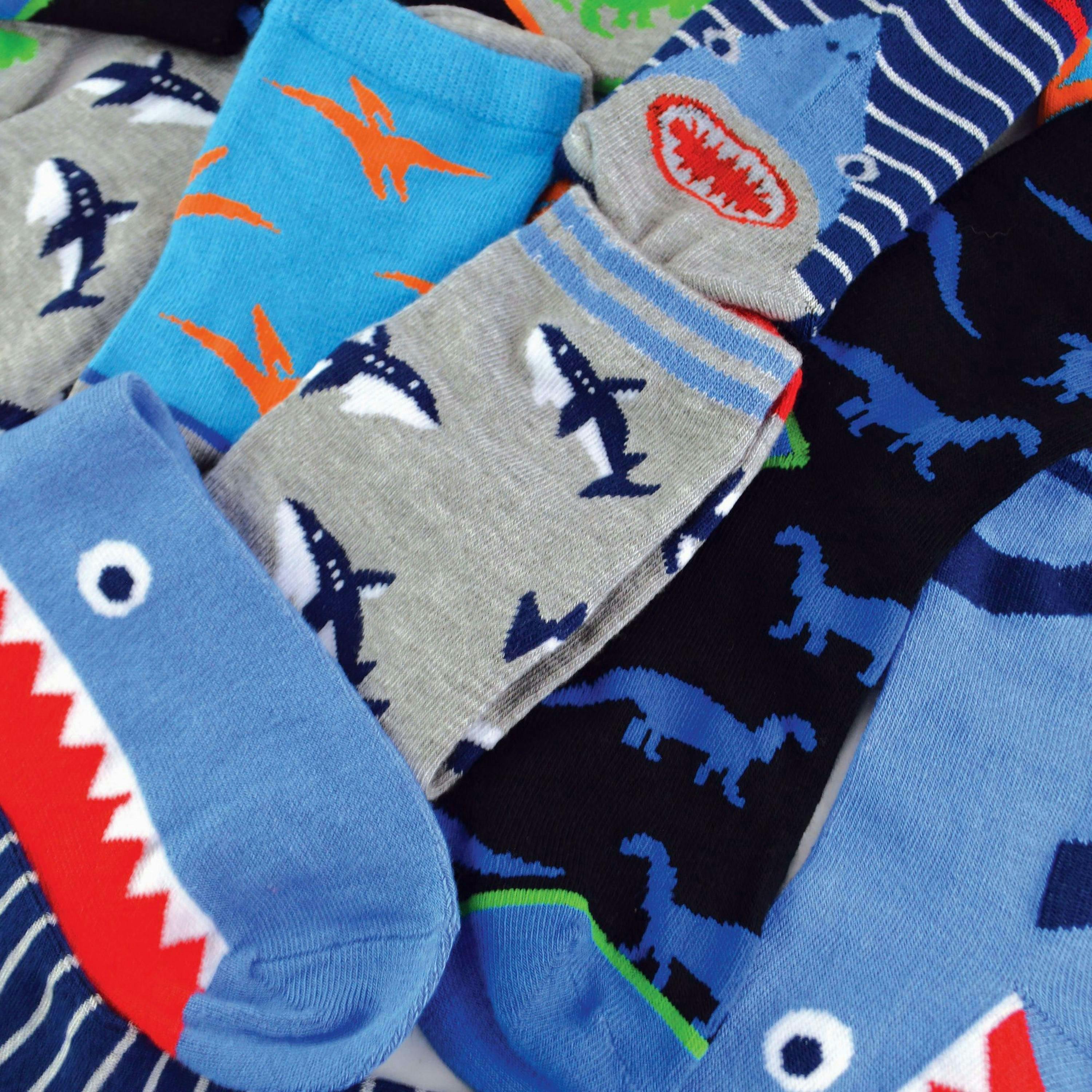 12 Pack Girls & Boys Novelty Soft Breathable Bamboo Trainer Socks , view 3 of 5