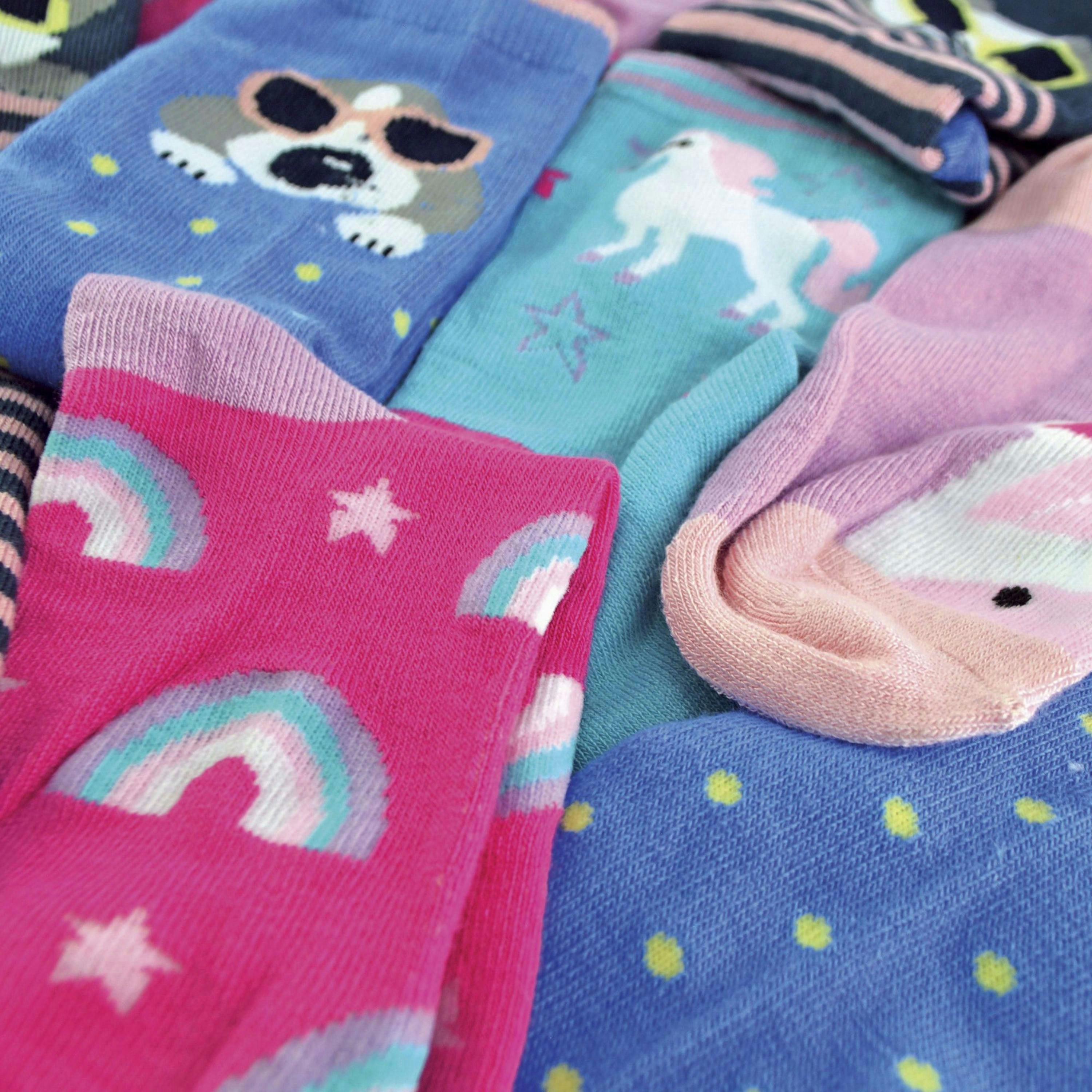 12 Pack Girls & Boys Novelty Soft Breathable Bamboo Trainer Socks , view 4 of 5