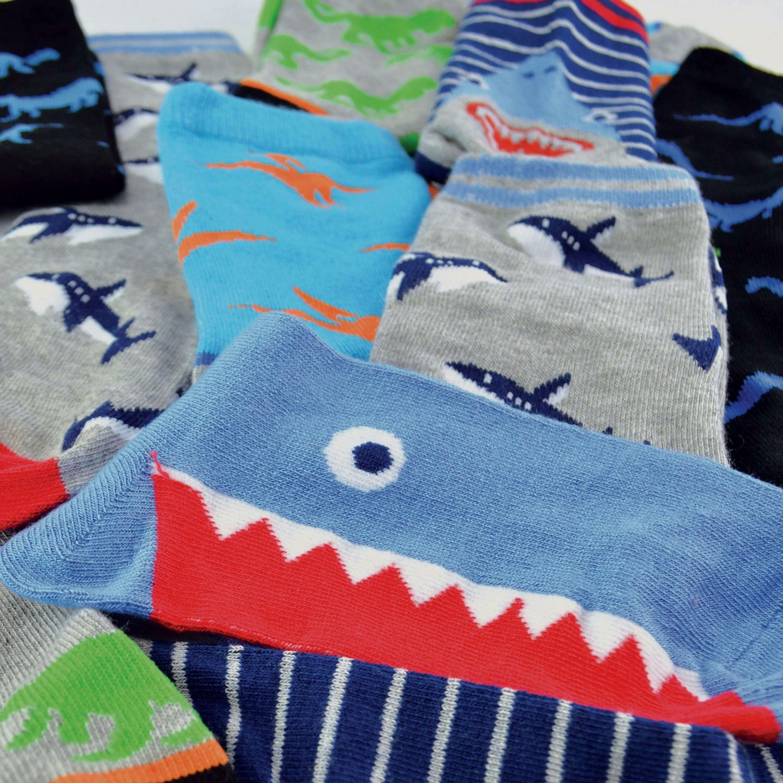 12 Pack Girls & Boys Novelty Soft Breathable Bamboo Trainer Socks , view 5 of 5