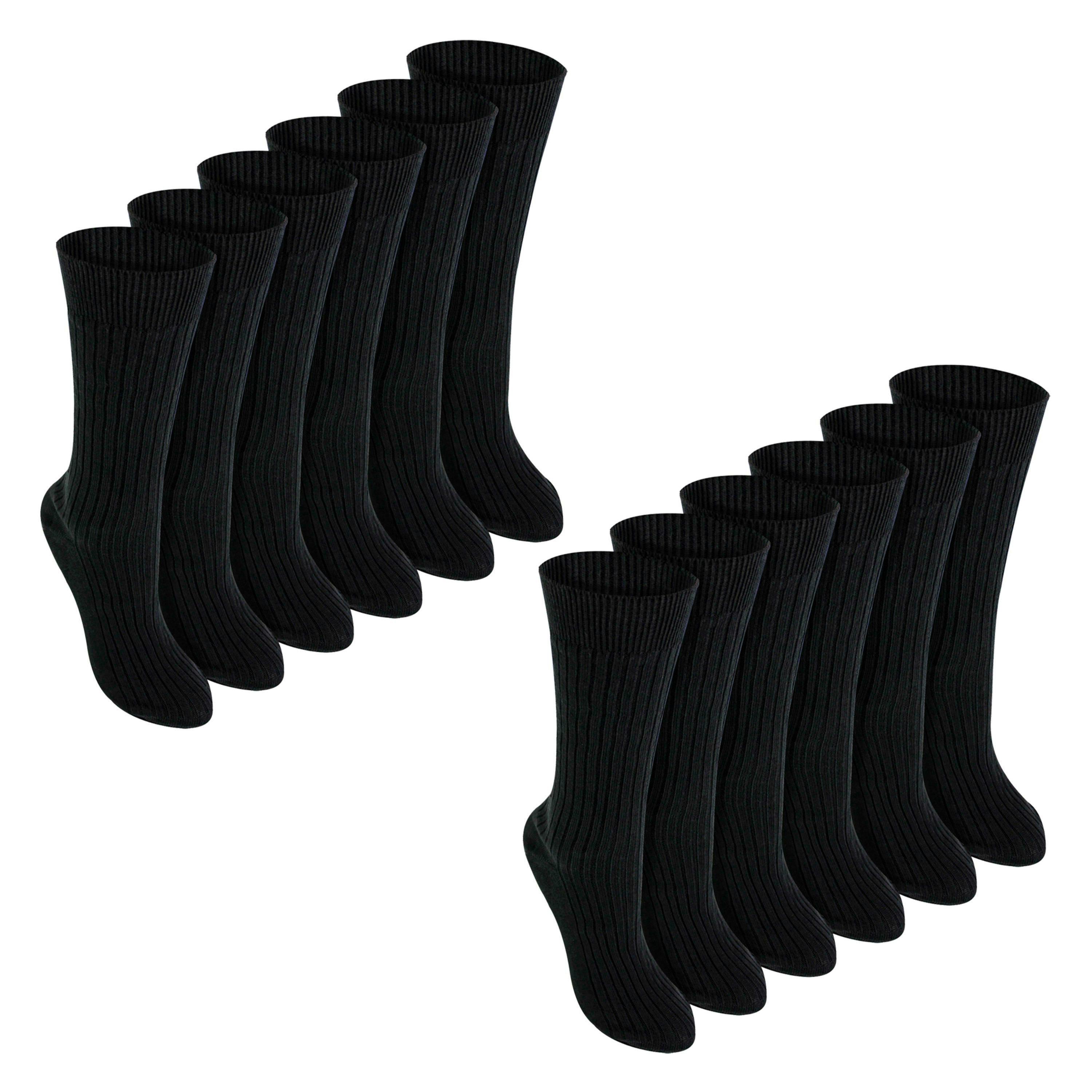 12 Pack Girls & Boys 100% Cotton Soft Breathable Loose Top Socks , view 1 of 5
