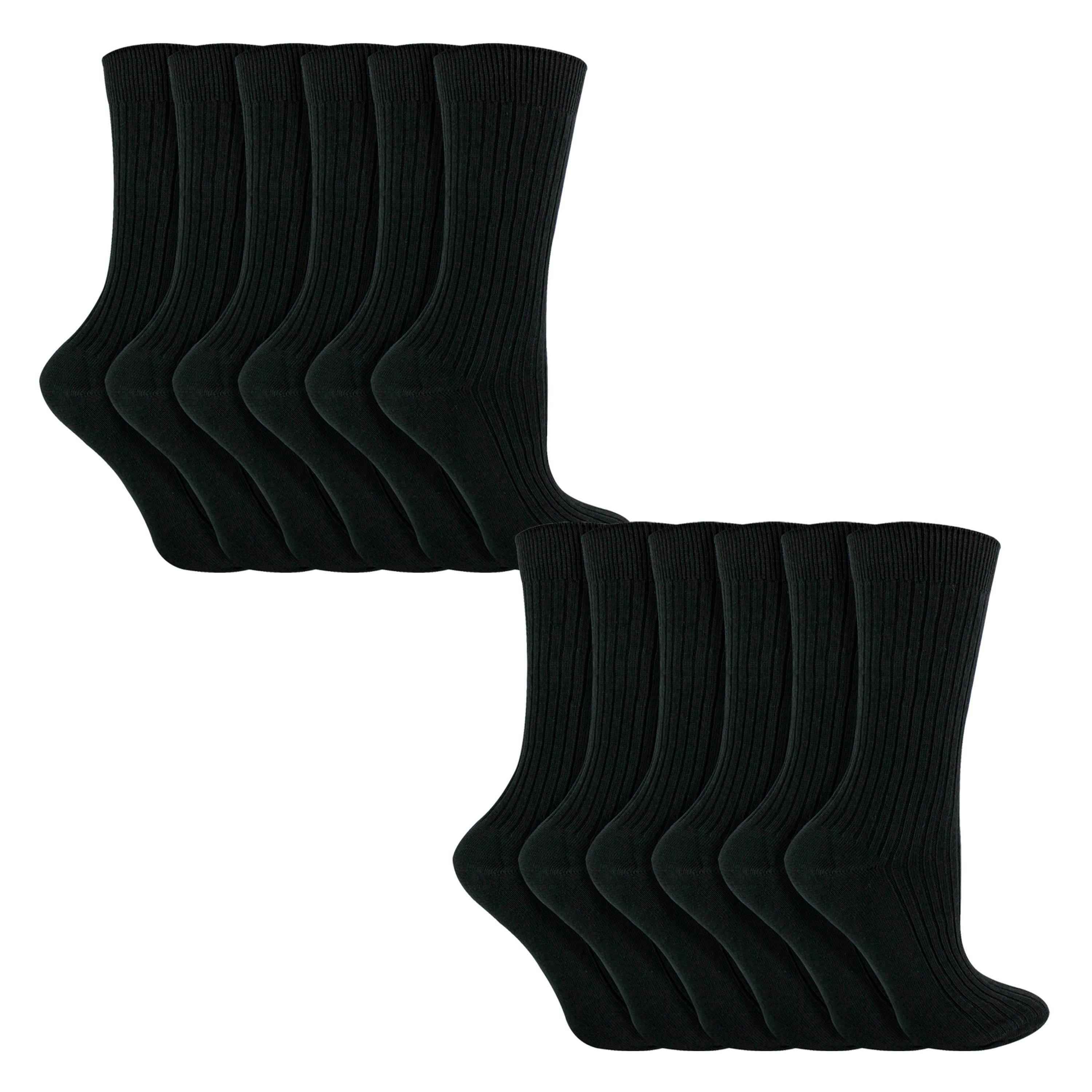 12 Pack Girls & Boys 100% Cotton Soft Breathable Loose Top Socks , view 3 of 5