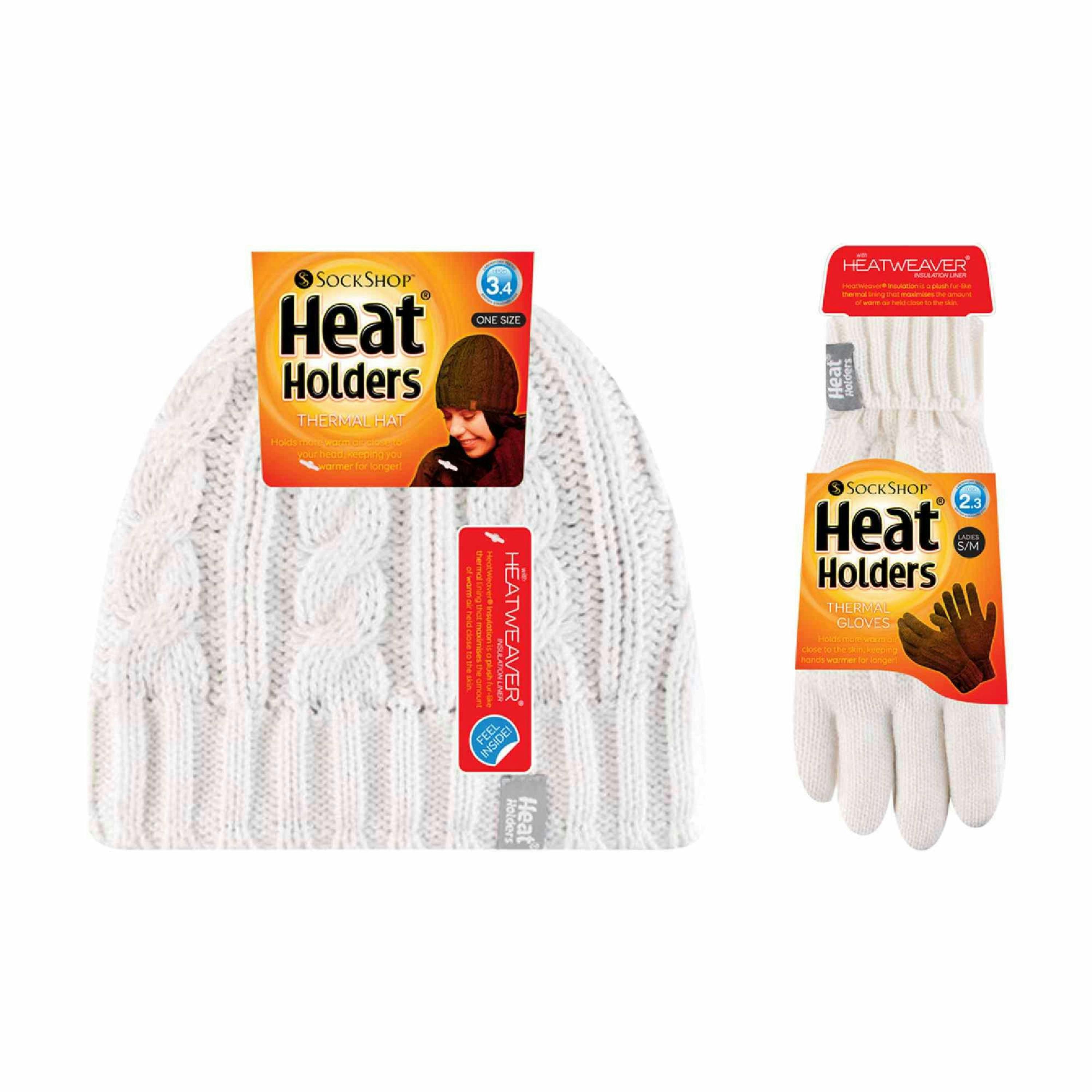 Ladies Fleece Lined Thermal Hat & Gloves Set for Winter , view 2 of 5