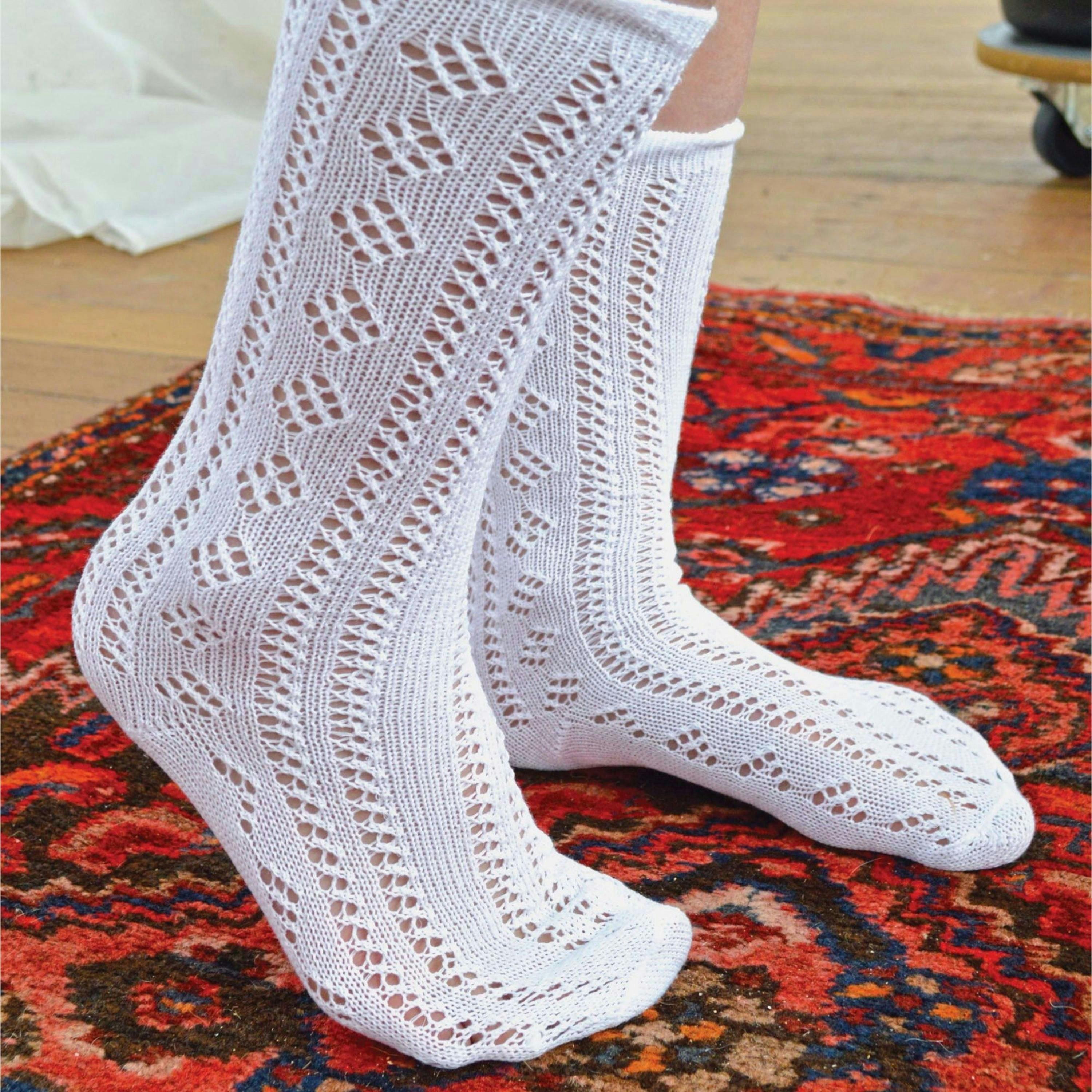 12 Pair Soft Cotton Rich Knee High White Uniform Kids Socks for School , view 4 of 5
