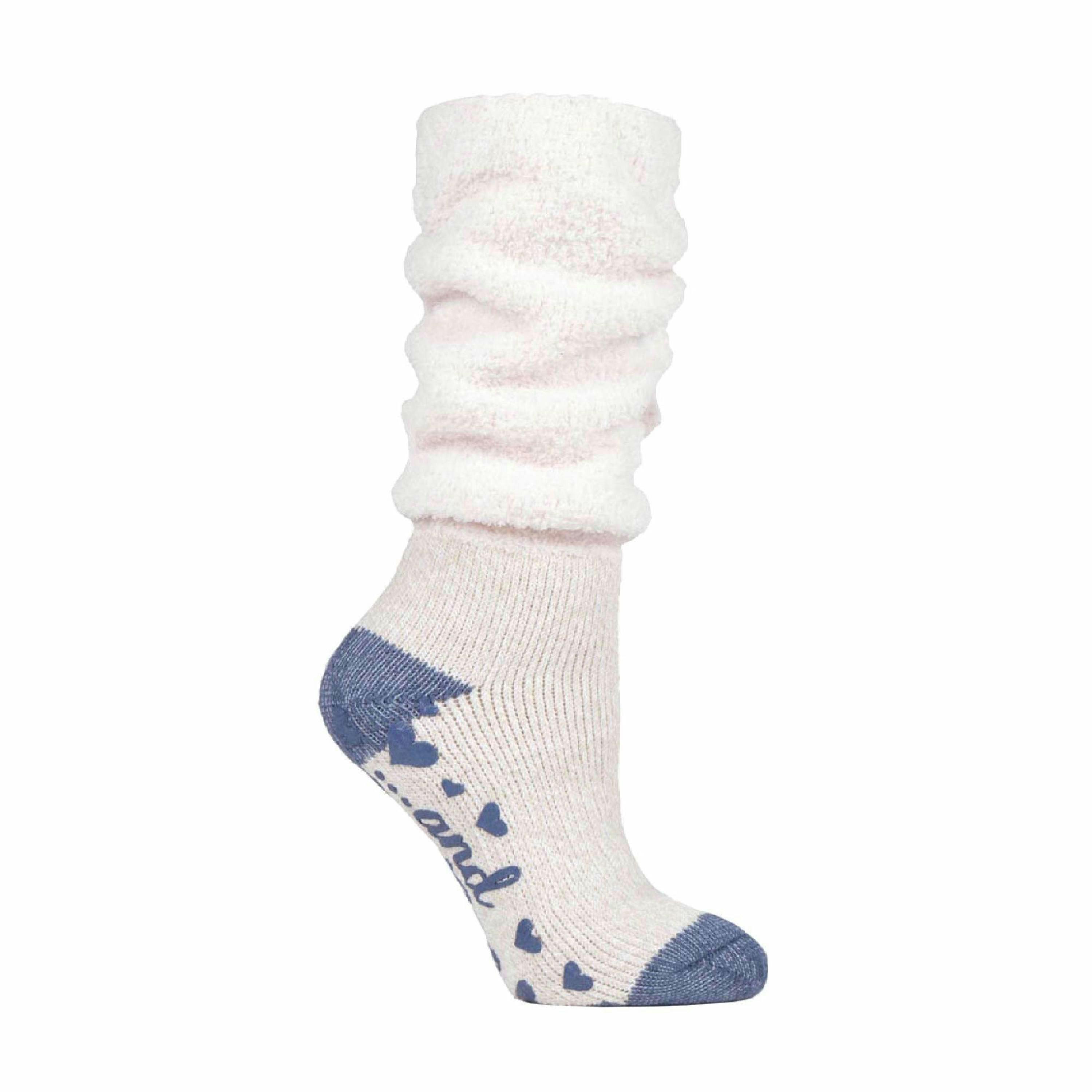 Ladies Fluffy Slouch Top Non Slip Thermal Bed Socks , view 1 of 5