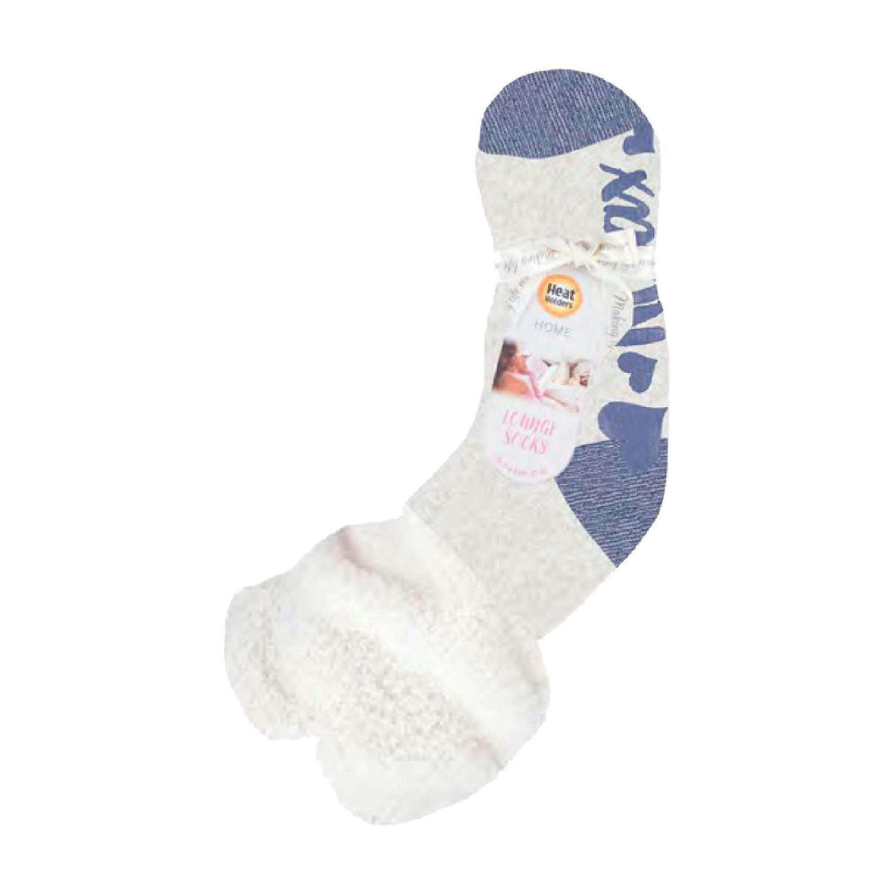 Ladies Fluffy Slouch Top Non Slip Thermal Bed Socks , view 2 of 5