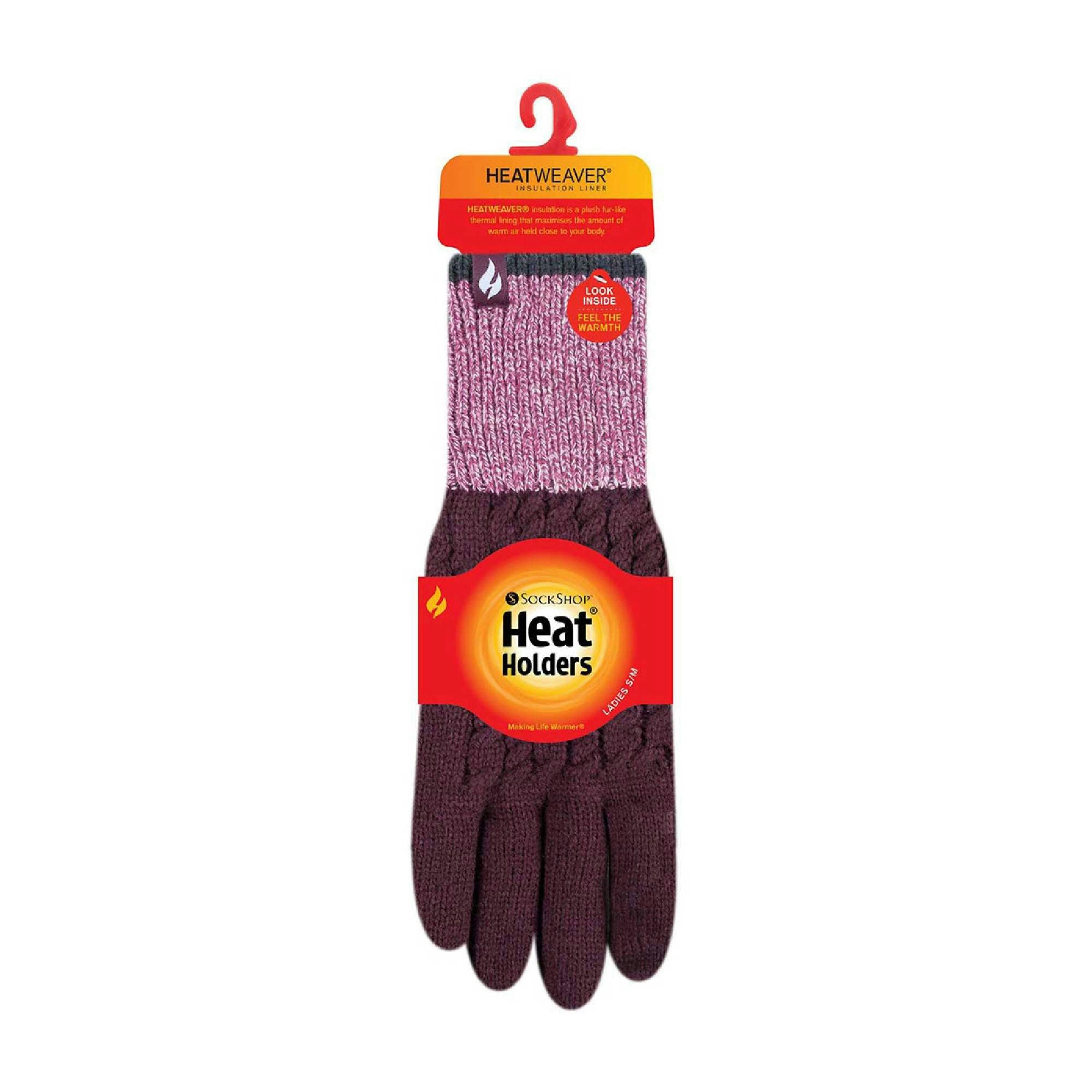 Womens Patterned Fleece Lined Warm Thermal Gloves for Winter , view 2 of 5