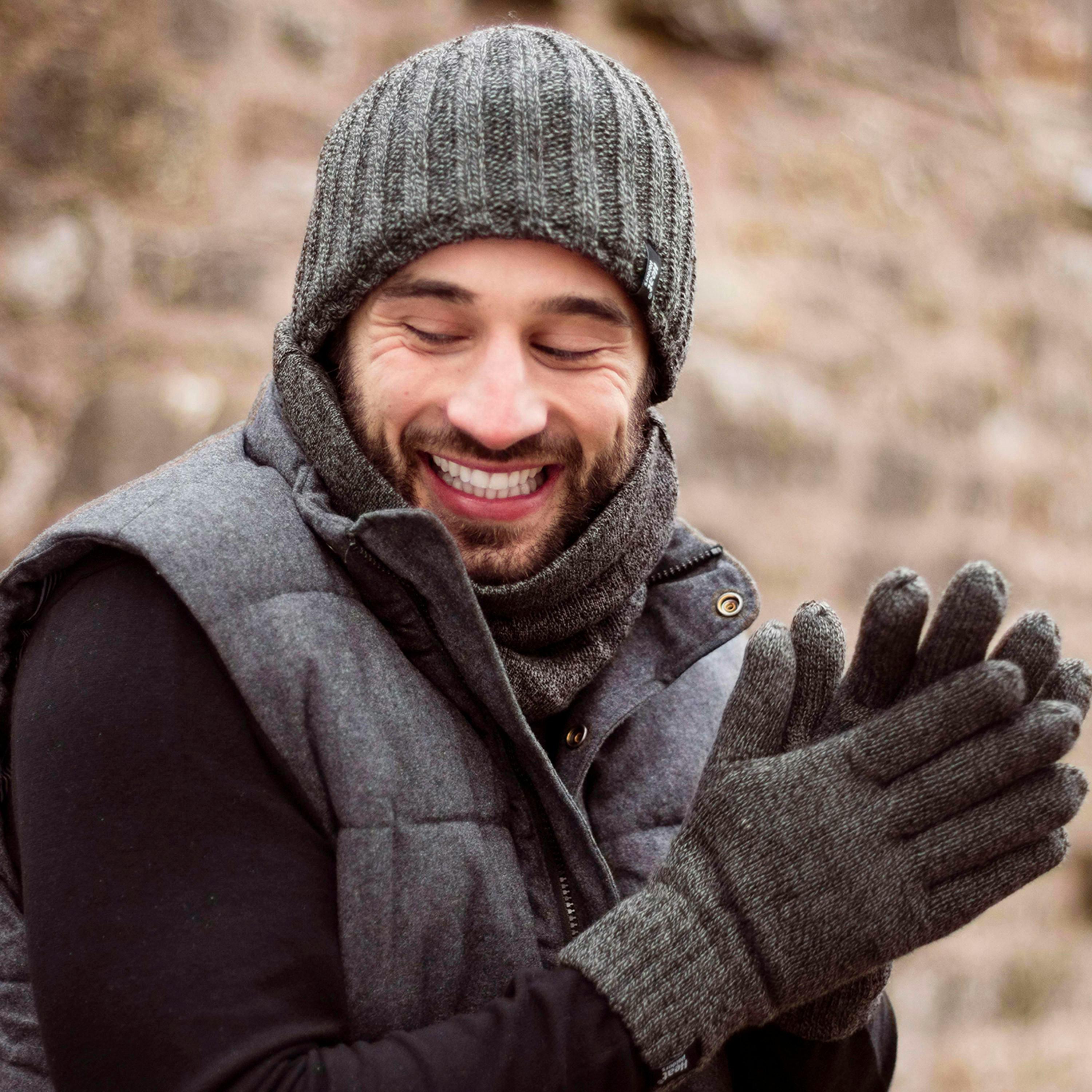 Mens Fleece Lined Thermal Hat & Gloves Neckwarmer Set for Winter , view 5 of 5