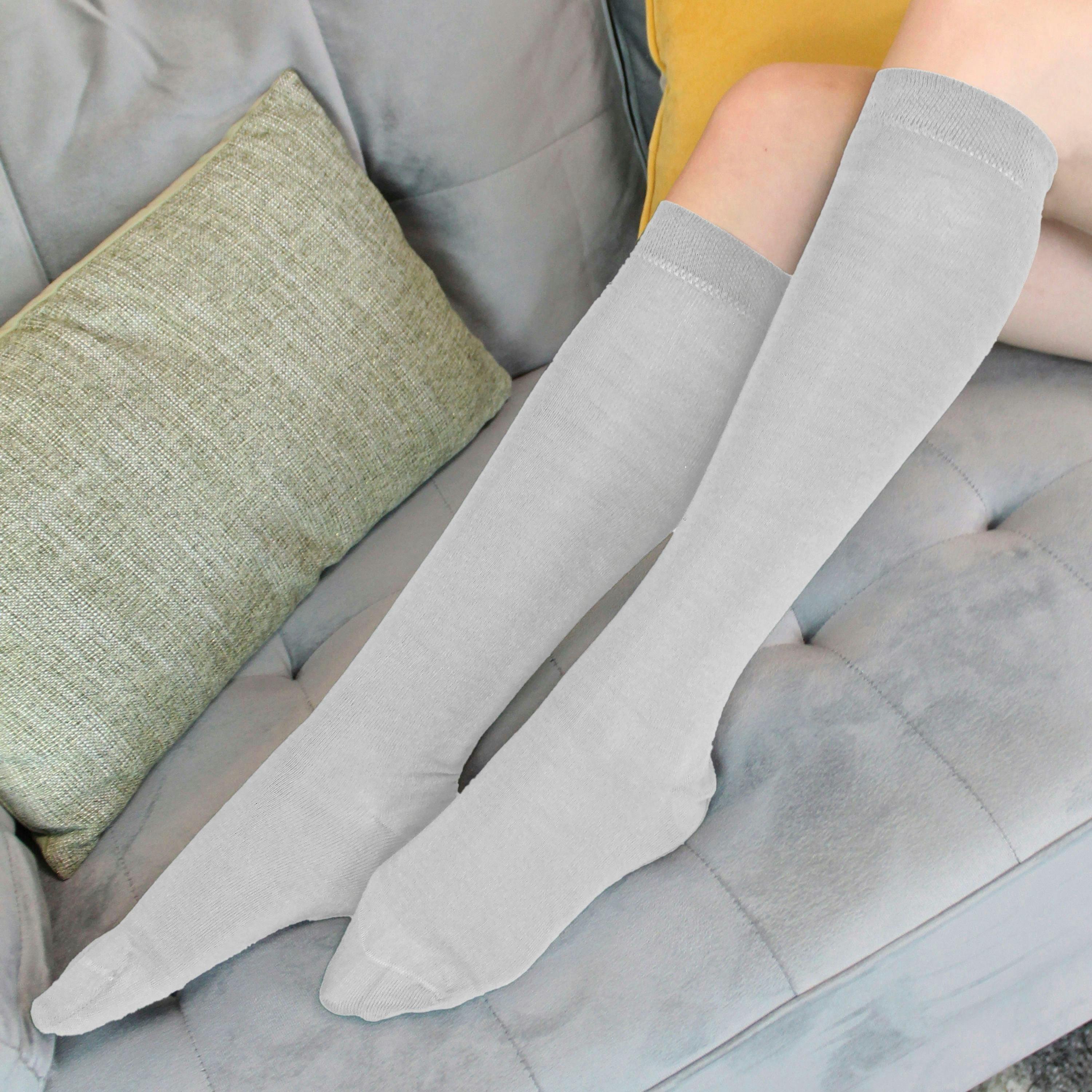 12 Pair Kids Knee High Soft Bamboo Multicoloured School Socks , view 5 of 5