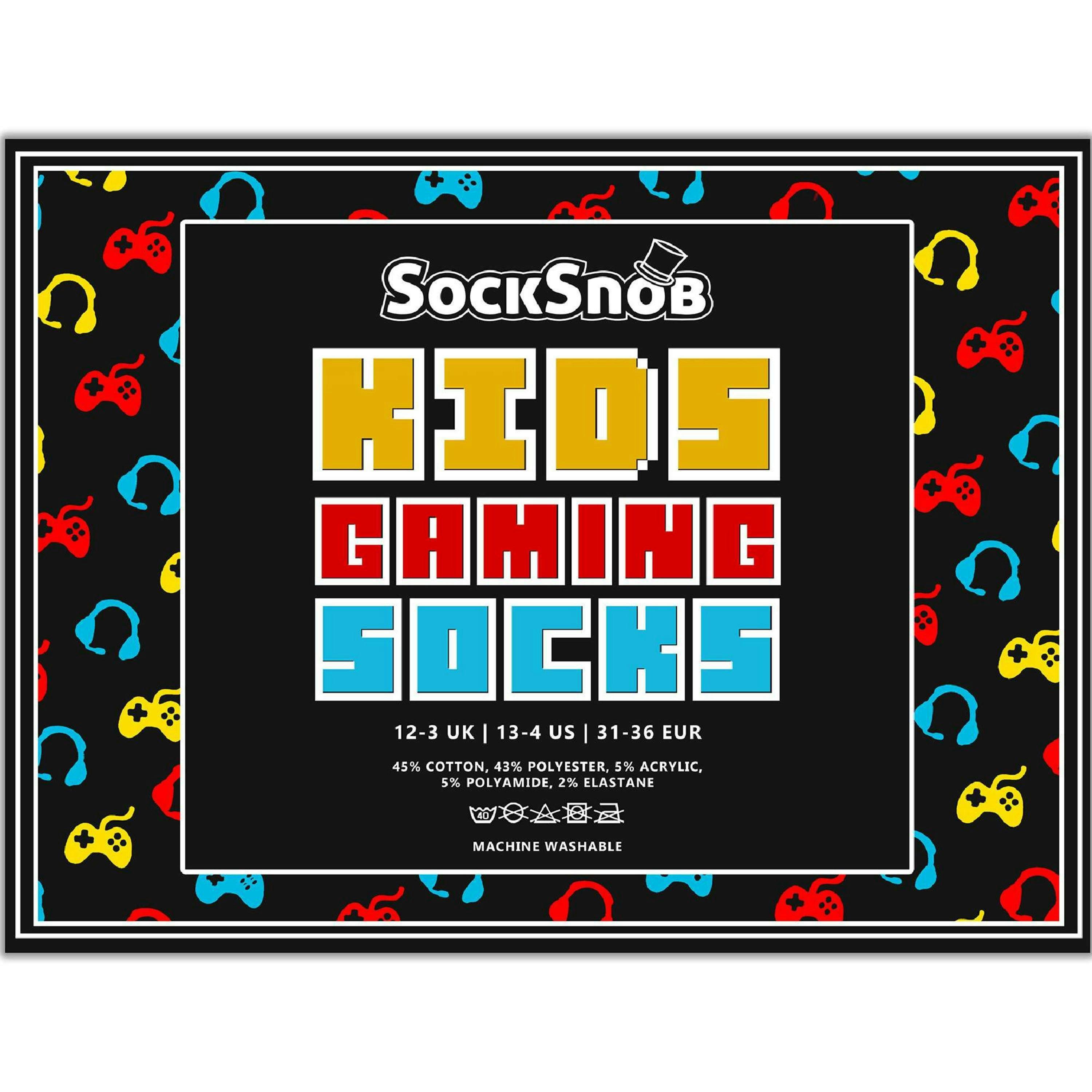 3 Pack Girls & Boys Novelty Video Gaming Socks , view 2 of 5