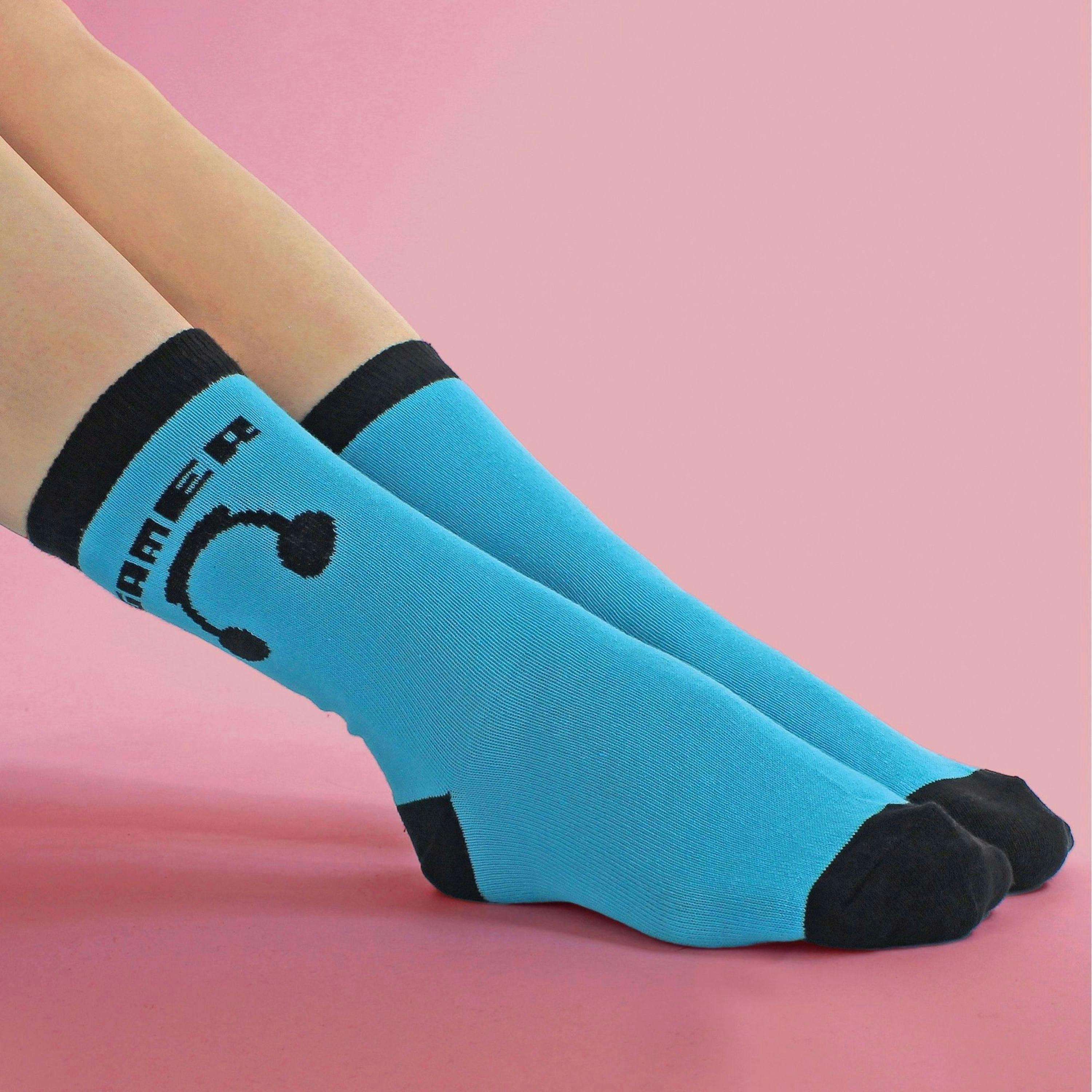3 Pack Girls & Boys Novelty Video Gaming Socks , view 4 of 5