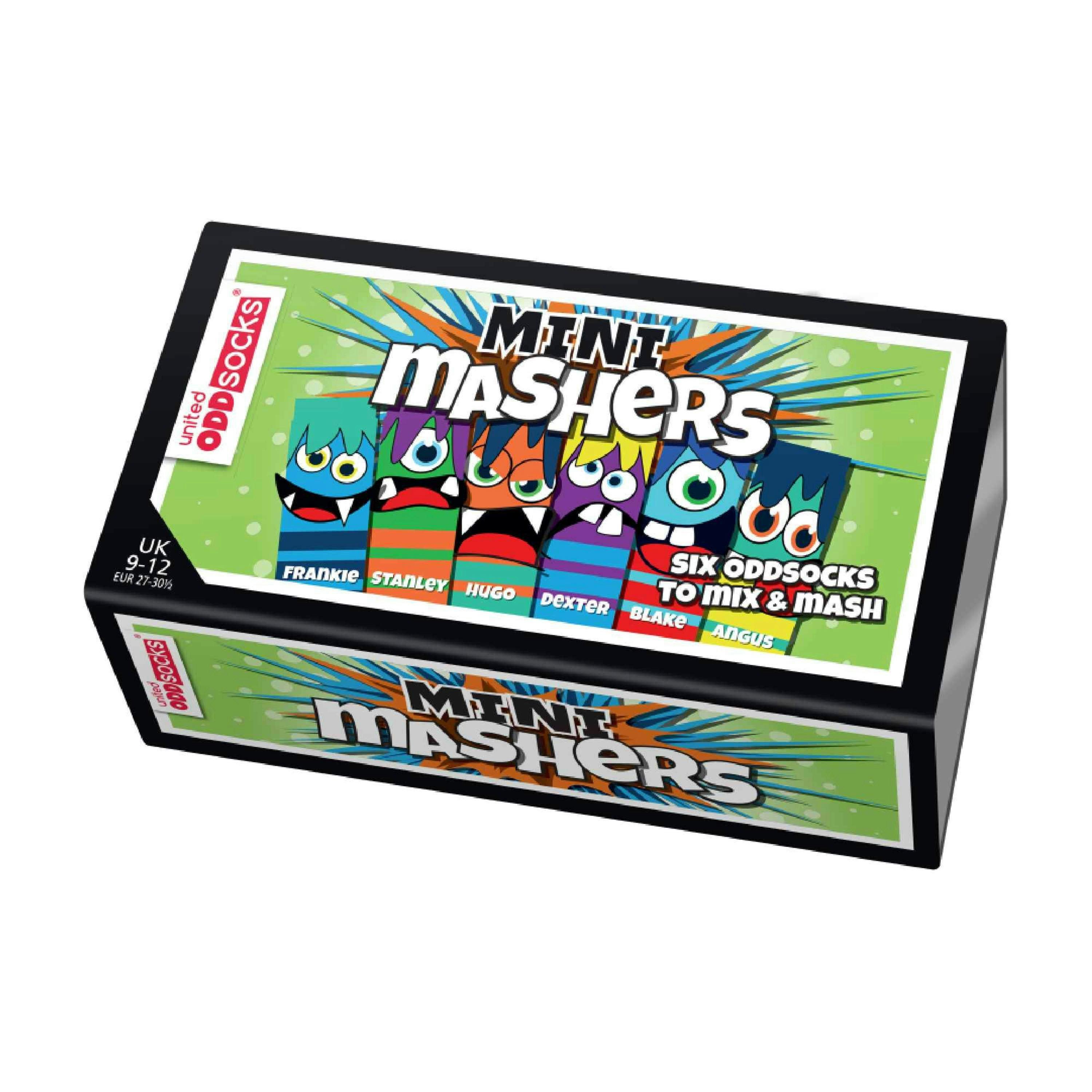 6 Pack Boys Mini Monster Novelty Odd Socks in Gift Box , view 2 of 5