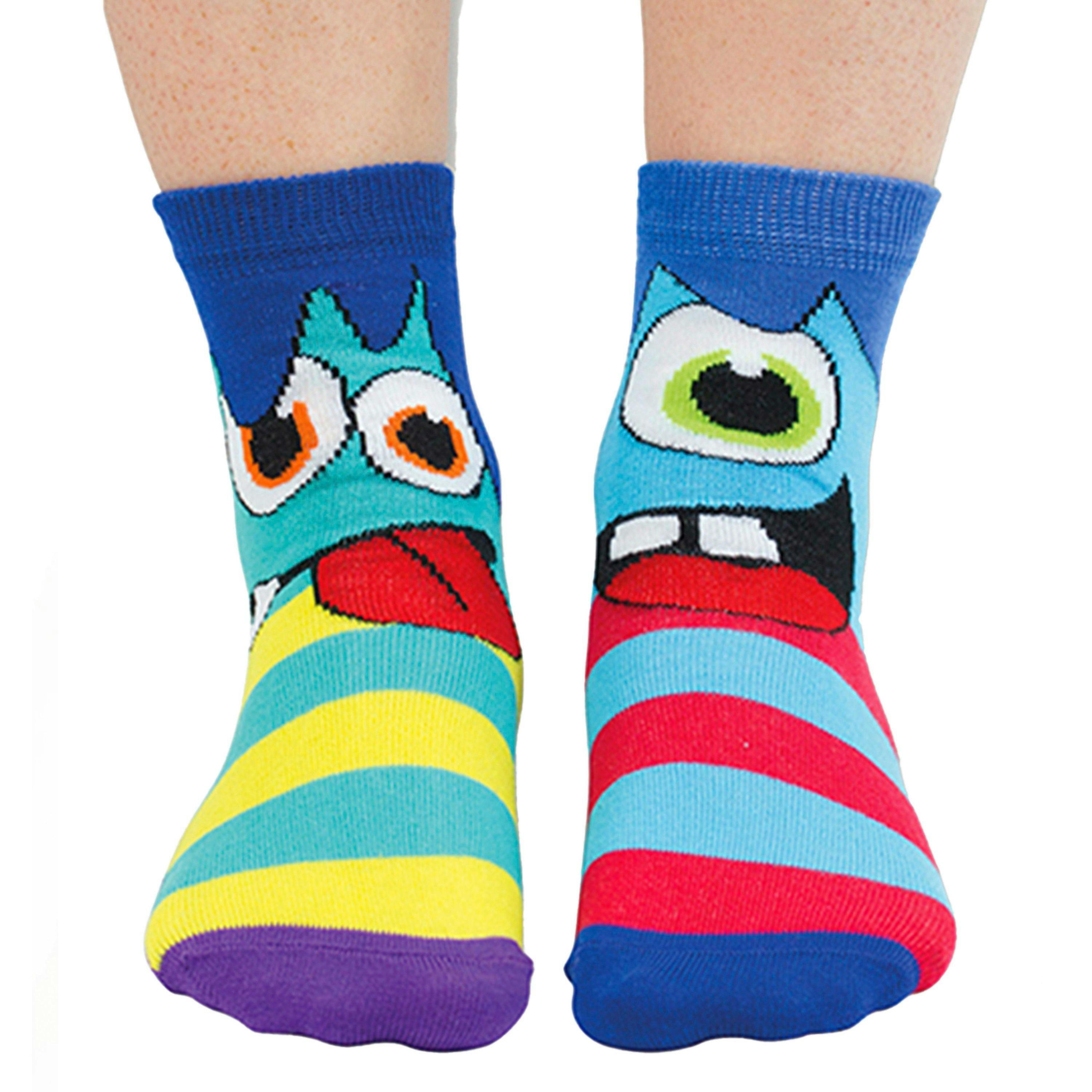 6 Pack Boys Mini Monster Novelty Odd Socks in Gift Box , view 5 of 5