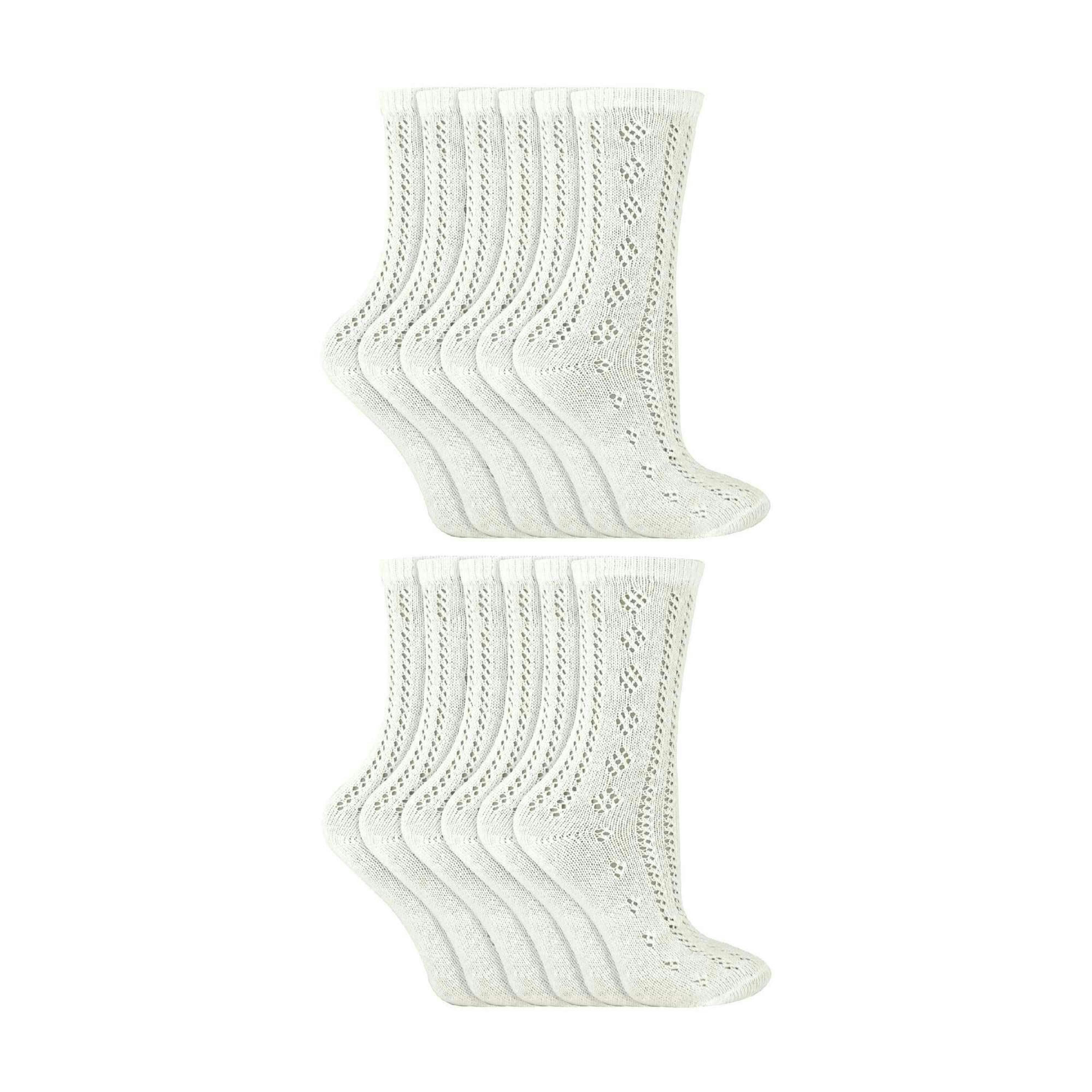 12 Pack Girls Cute Ankle Pelerine School Socks , view 1 of 5