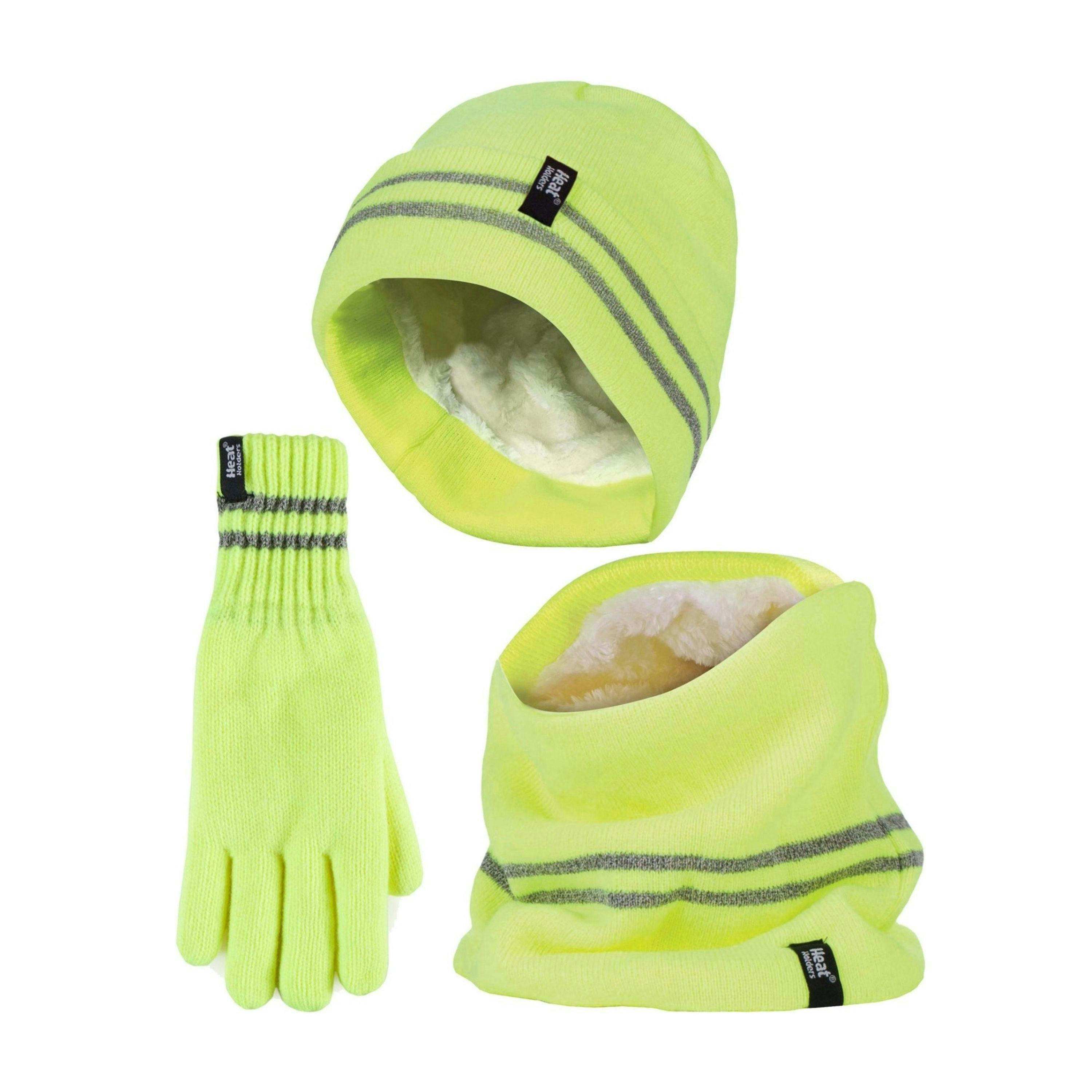 Mens Reflective Cold Weather Workwear Set: Hat, Neck Warmer & Gloves , view 1 of 5