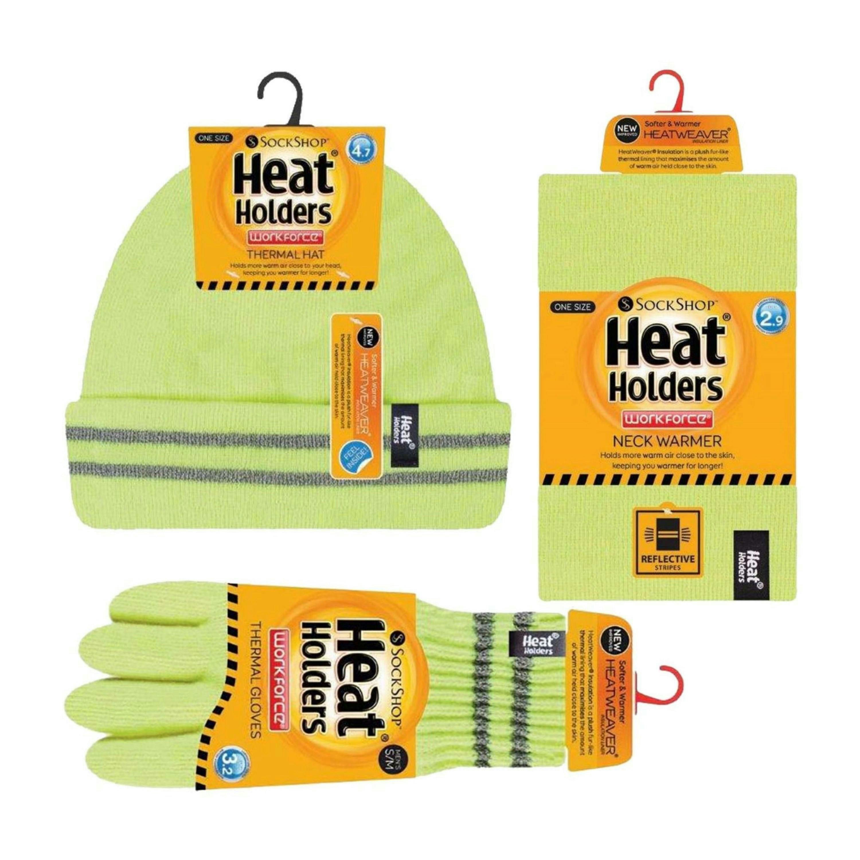 Mens Reflective Cold Weather Workwear Set: Hat, Neck Warmer & Gloves , view 2 of 5
