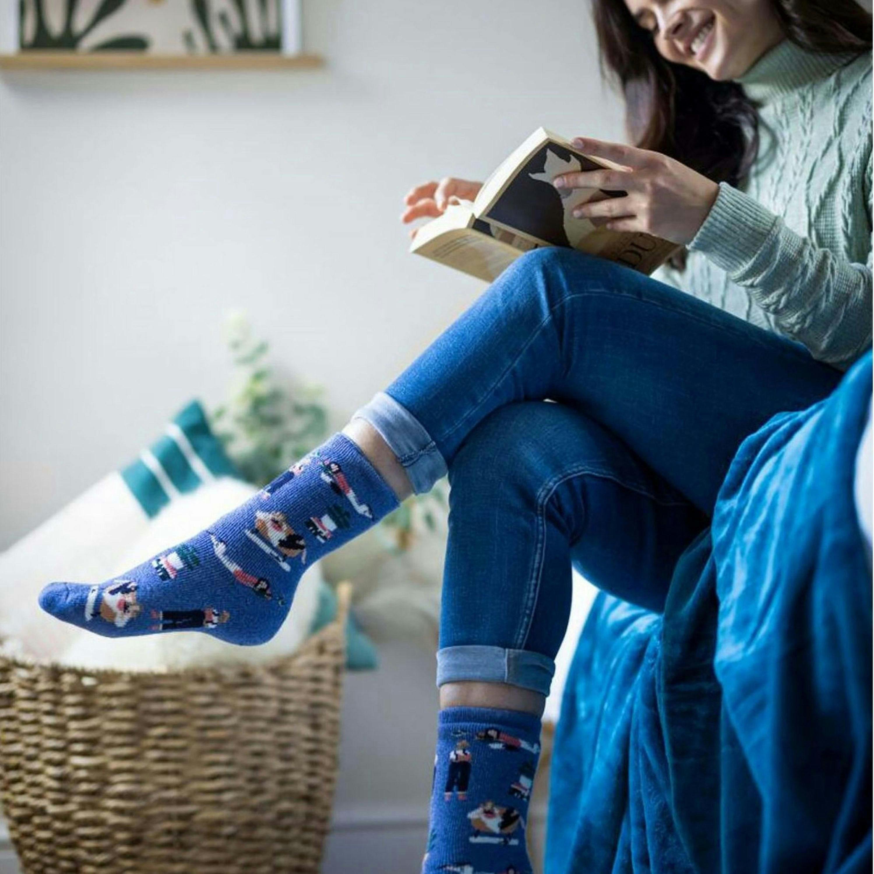 Women's Novelty Fleece-Lined Thermal Hobby Socks for Winter , view 4 of 5