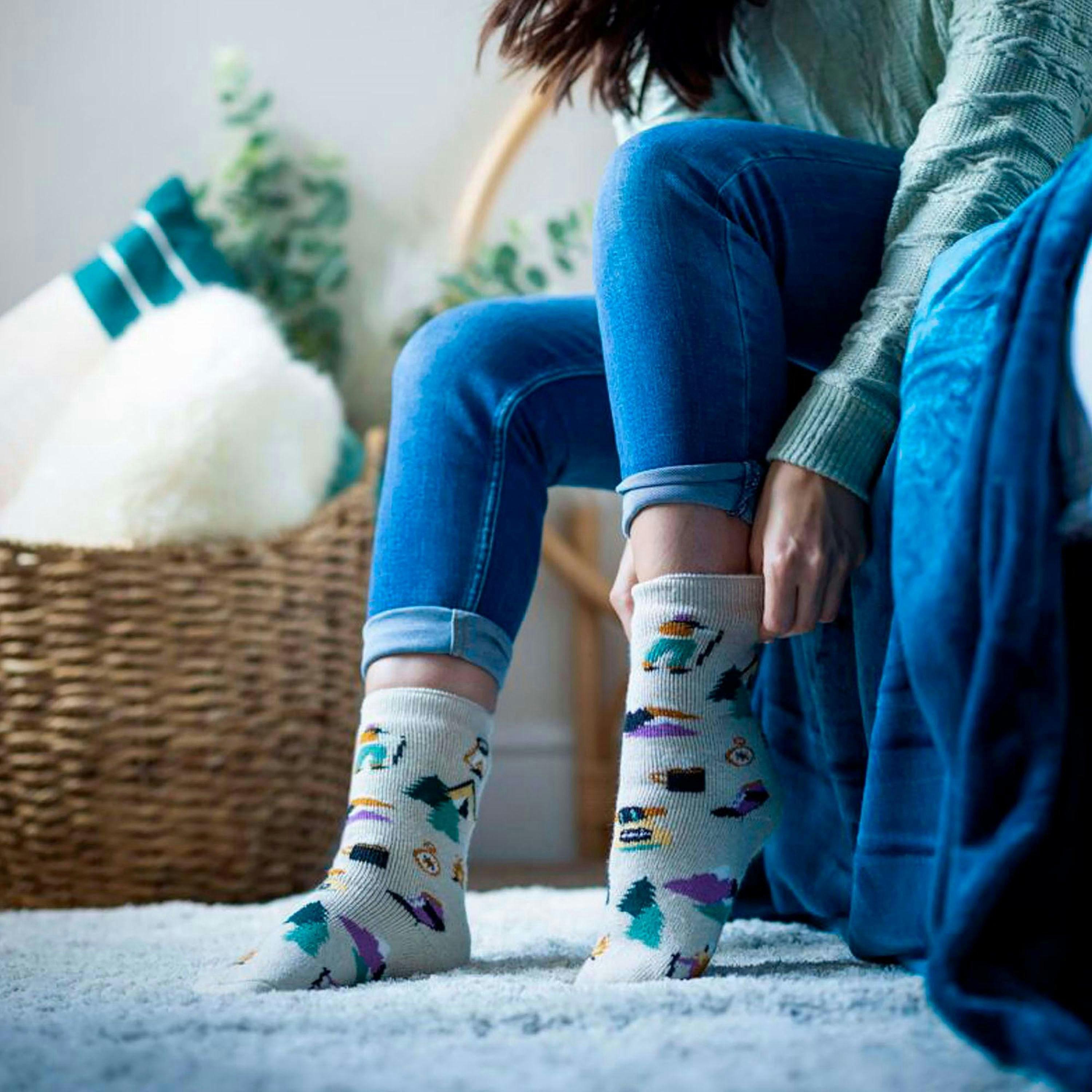 Women's Novelty Fleece-Lined Thermal Hobby Socks for Winter , view 5 of 5