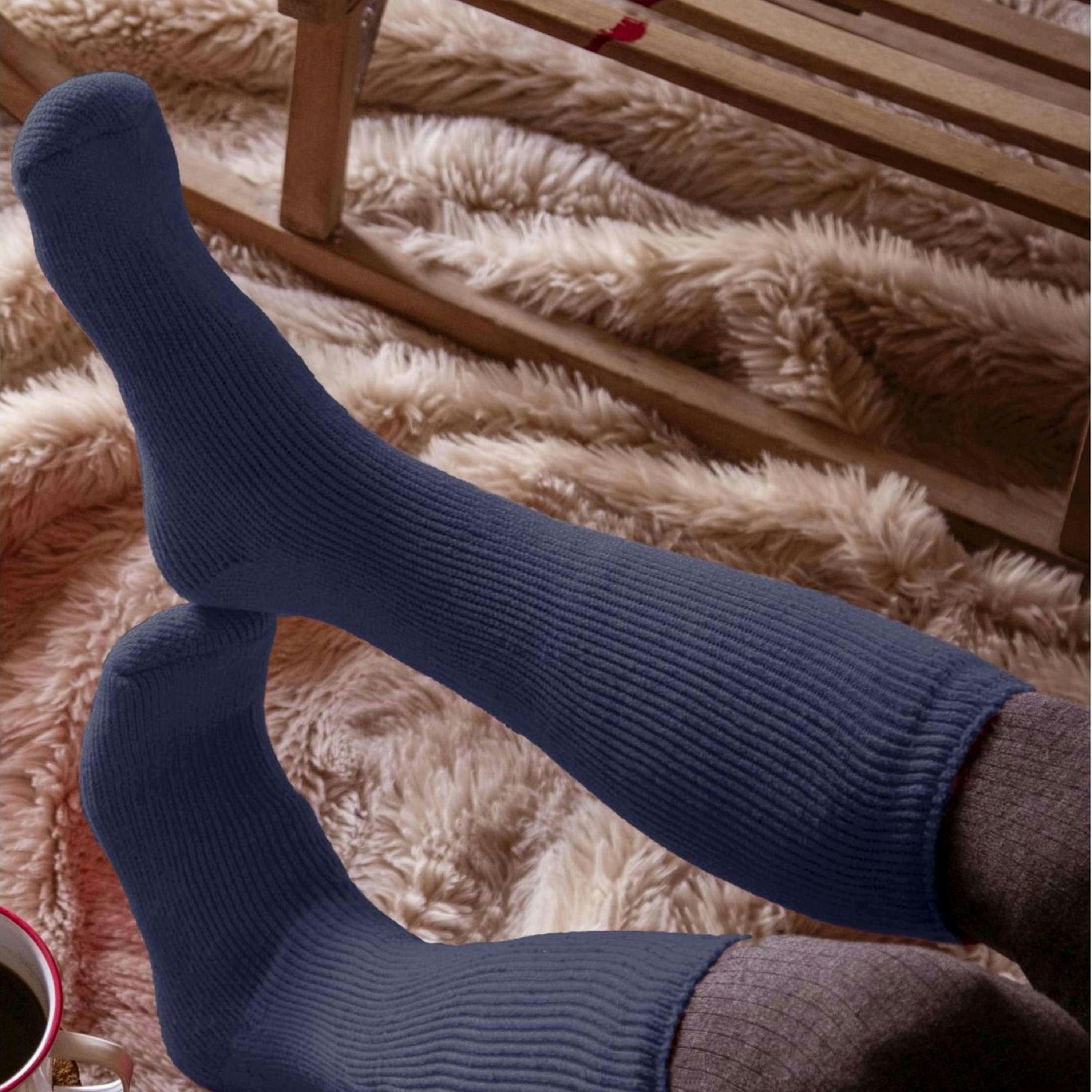 2 Pack Mens Extra Long Knee High Ski Socks , view 3 of 4