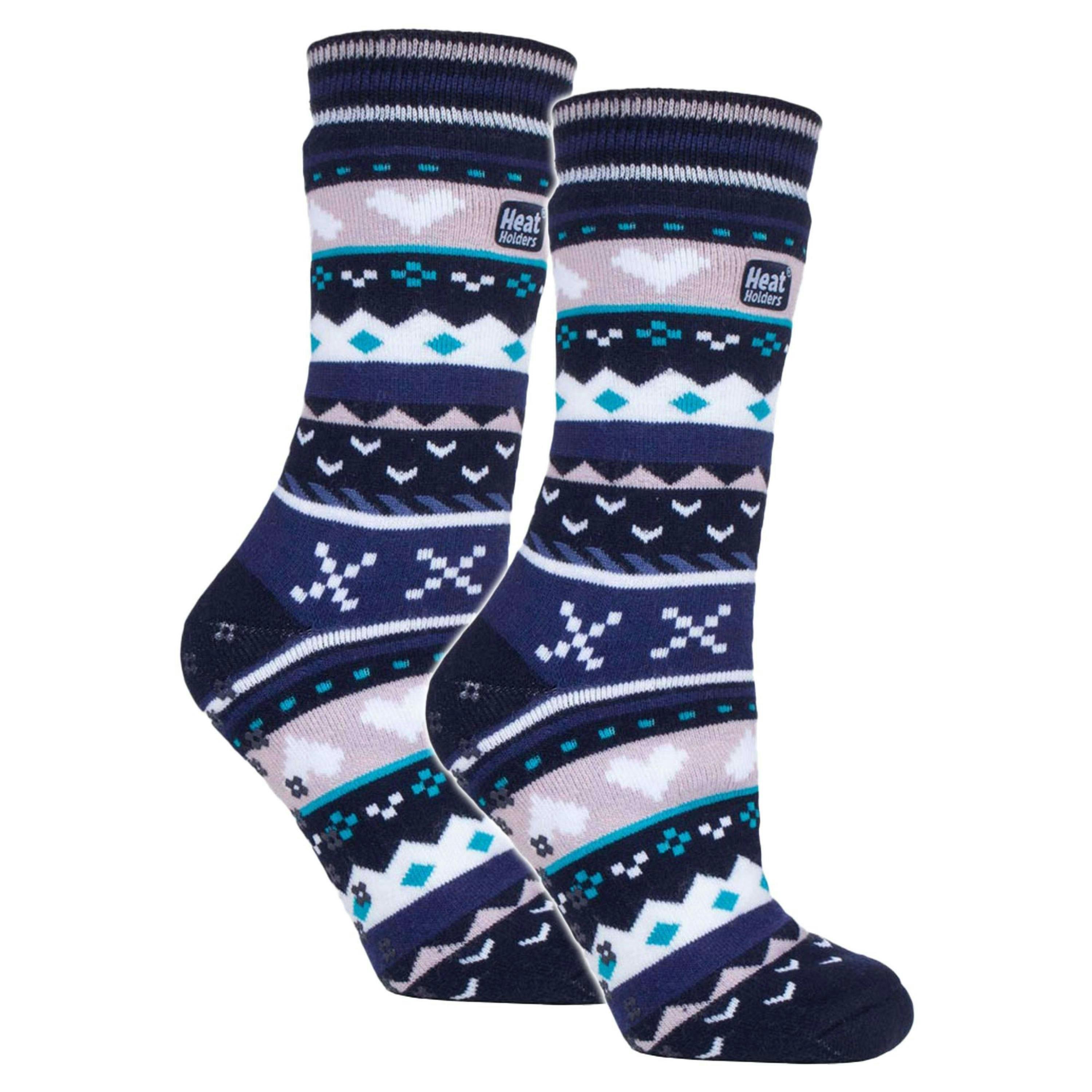 2 Pairs Womens Soul Warming Socks with Grips , view 1 of 5