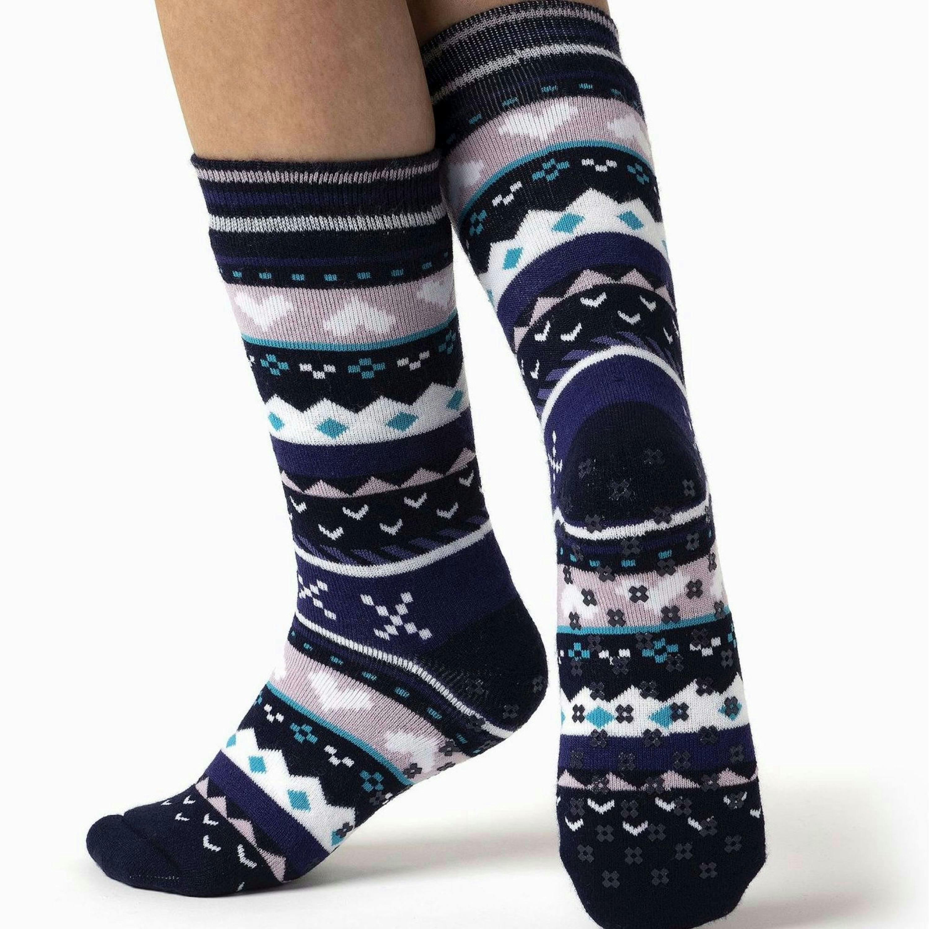 2 Pairs Womens Soul Warming Socks with Grips , view 3 of 5