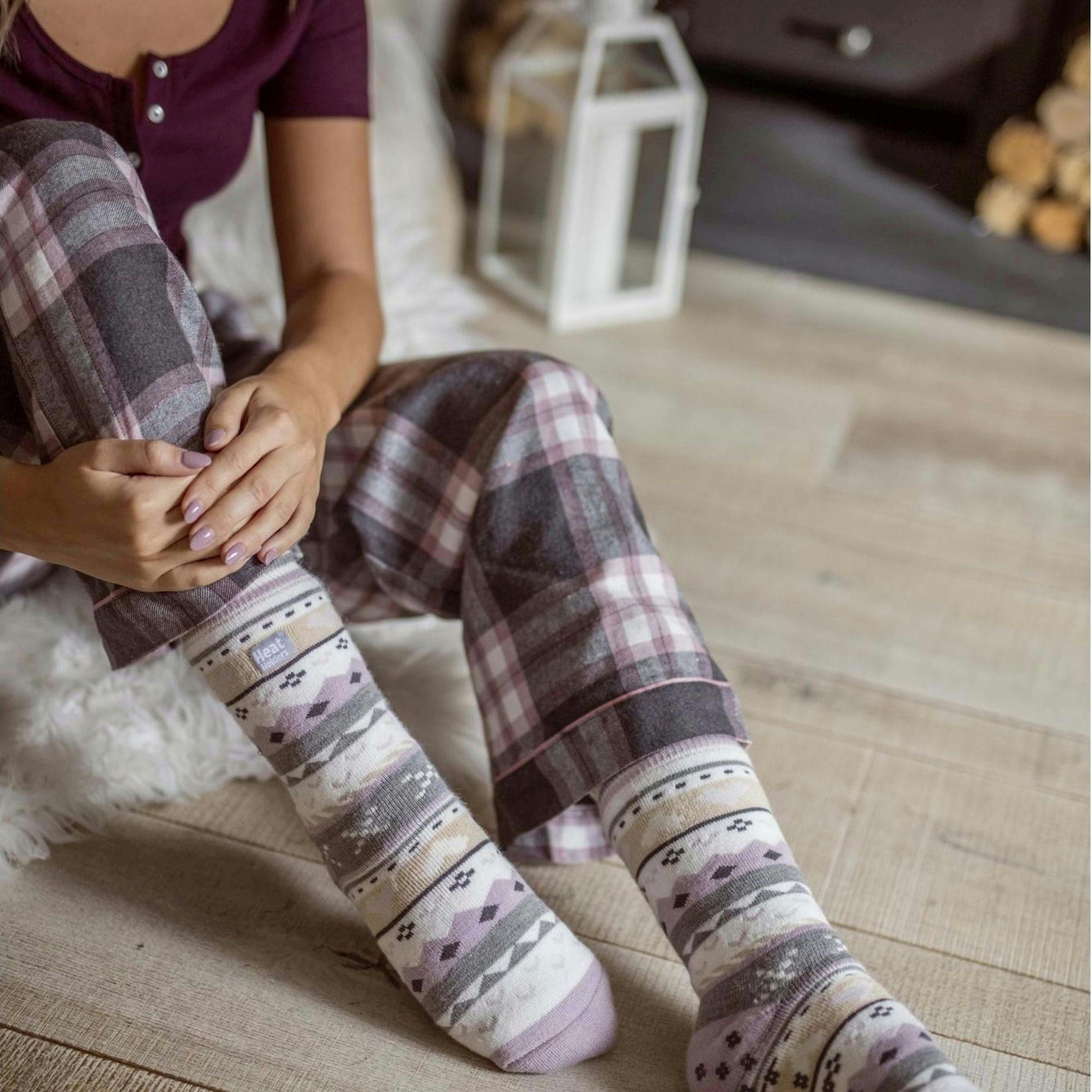 2 Pairs Womens Soul Warming Socks with Grips , view 4 of 5