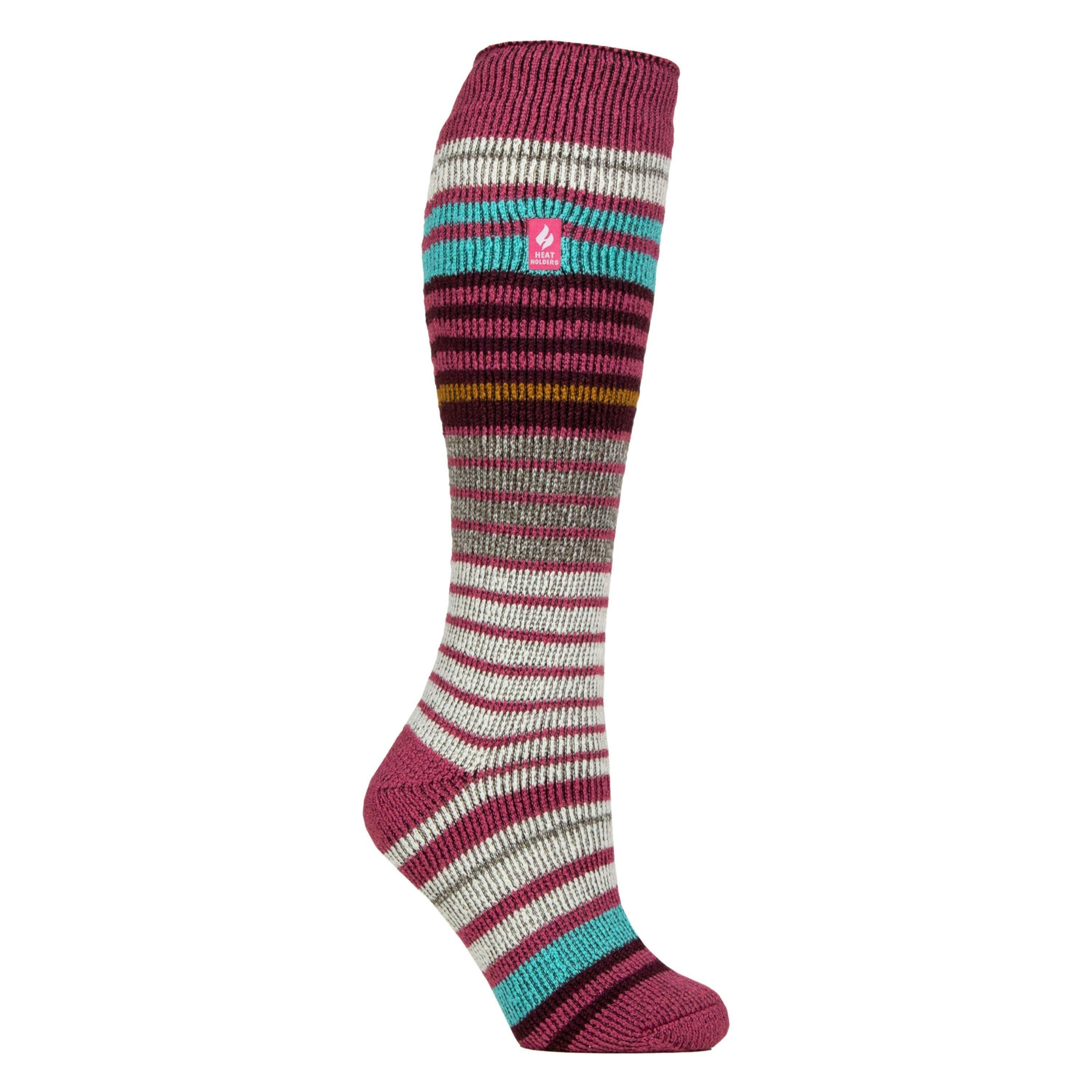 Ladies Thermal Striped Ski Socks , view 1 of 3