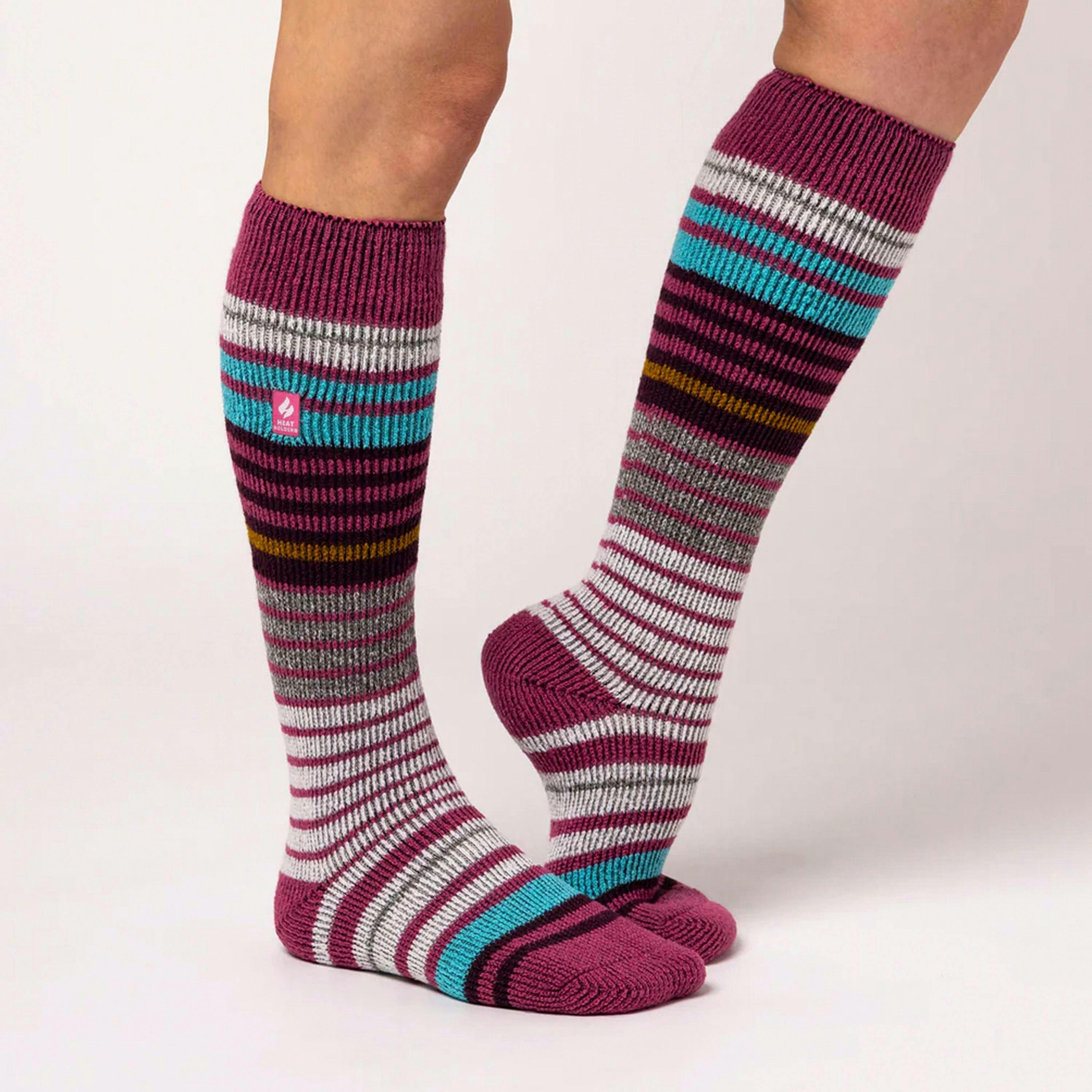 Ladies Thermal Striped Ski Socks , view 3 of 3