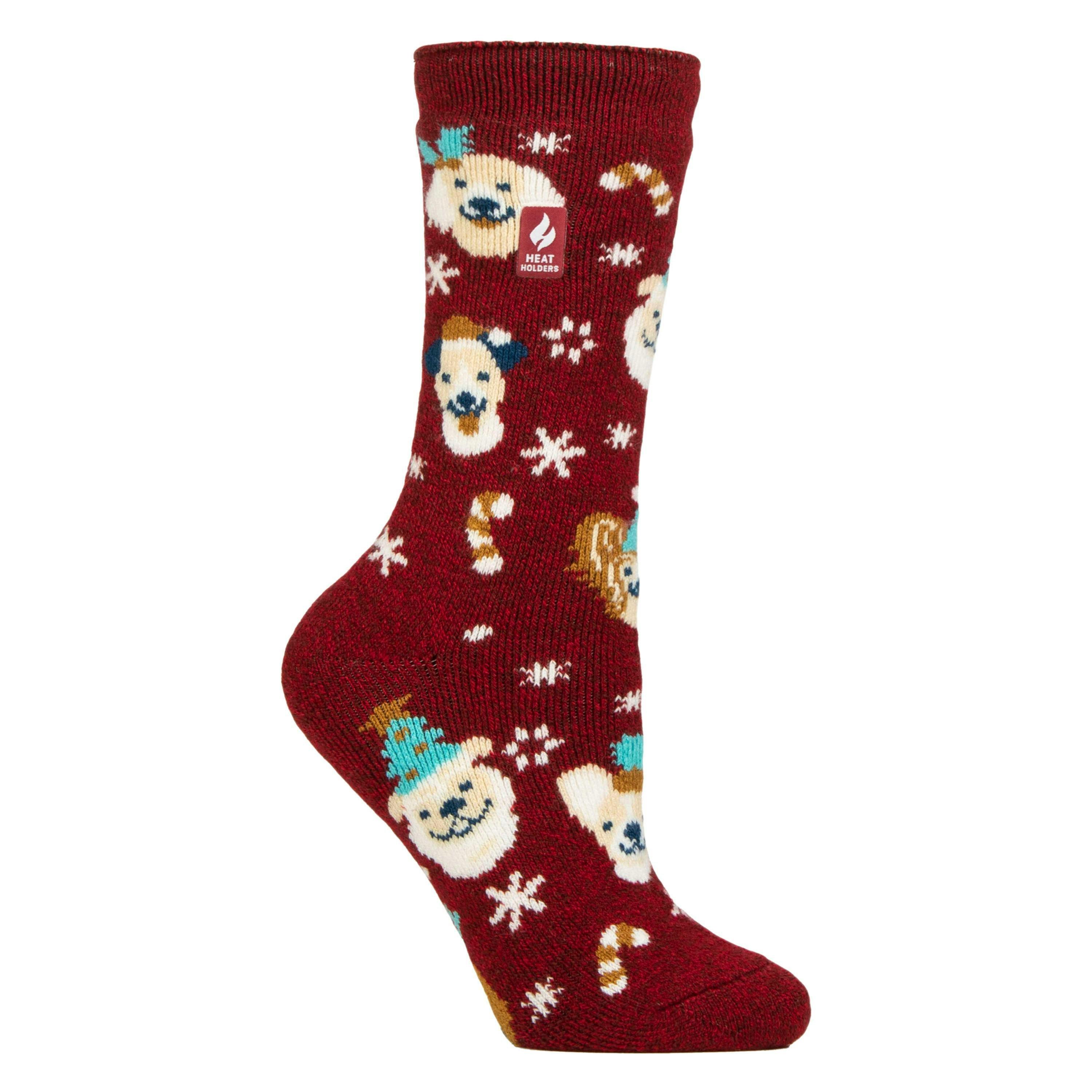 Ladies Lite Thermal Christmas Novelty Patterned Socks , view 1 of 5