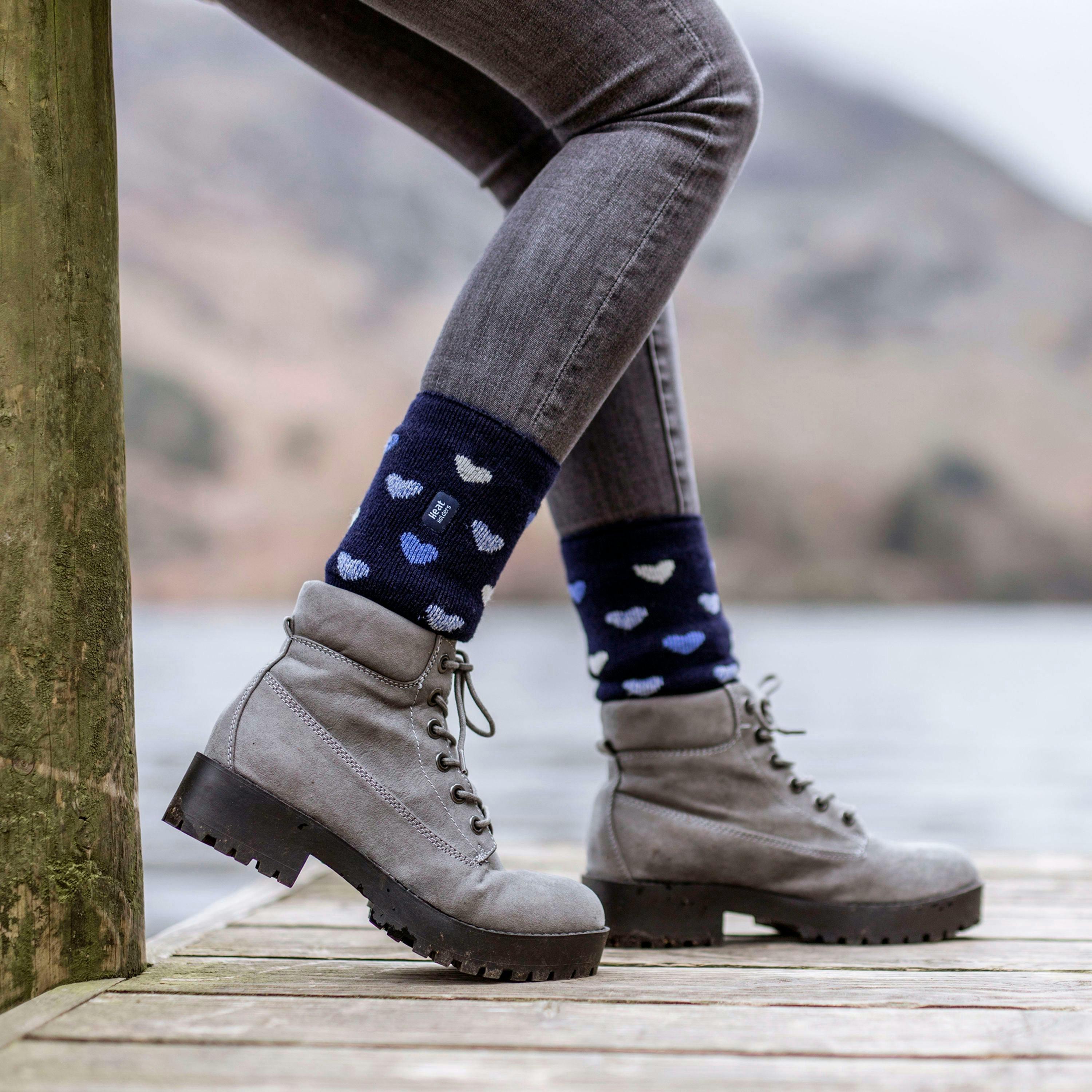Ladies Thermal Lite Patterned Socks for Winter , view 3 of 5