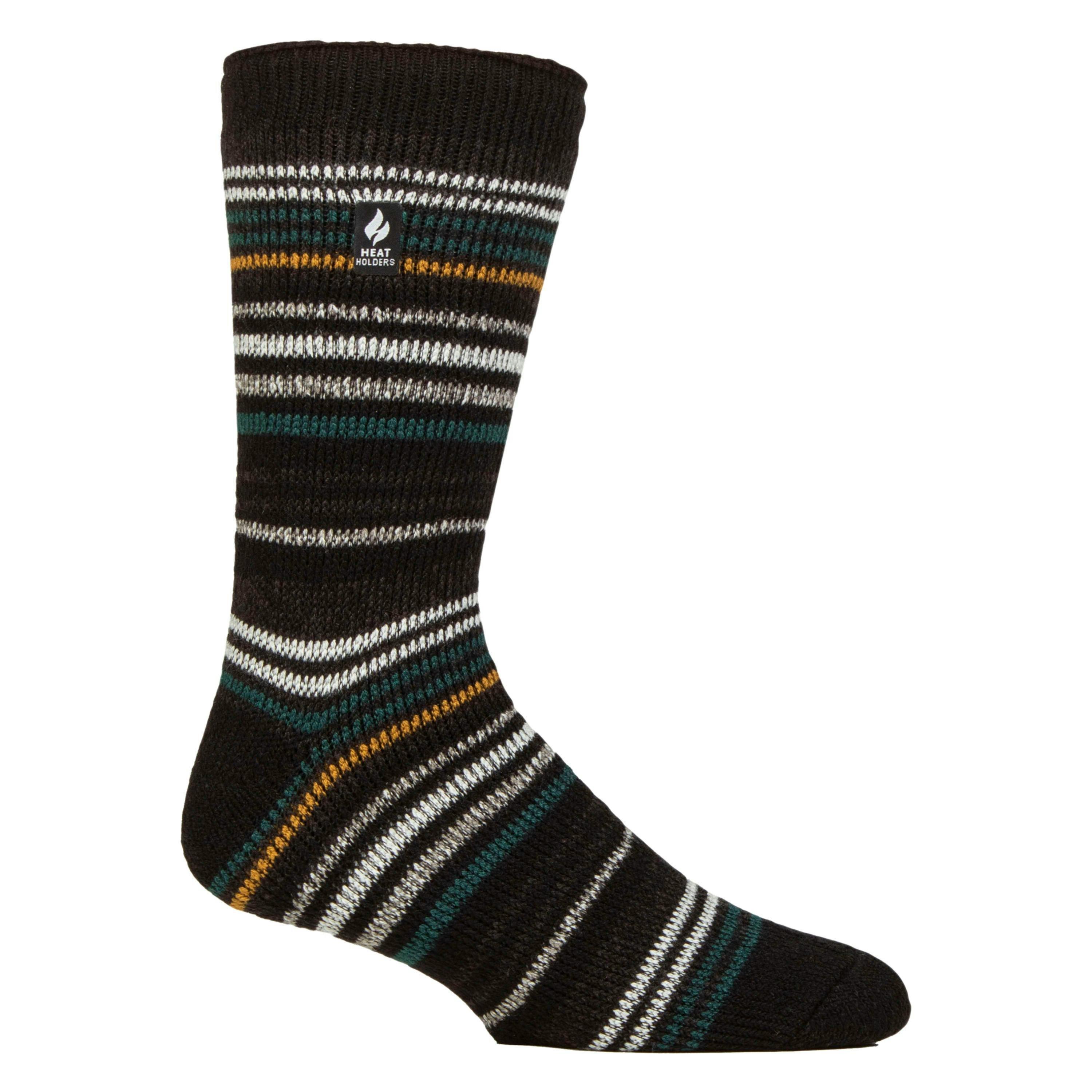 Mens Thermal Stripe Pattern Socks for Winter , view 1 of 5