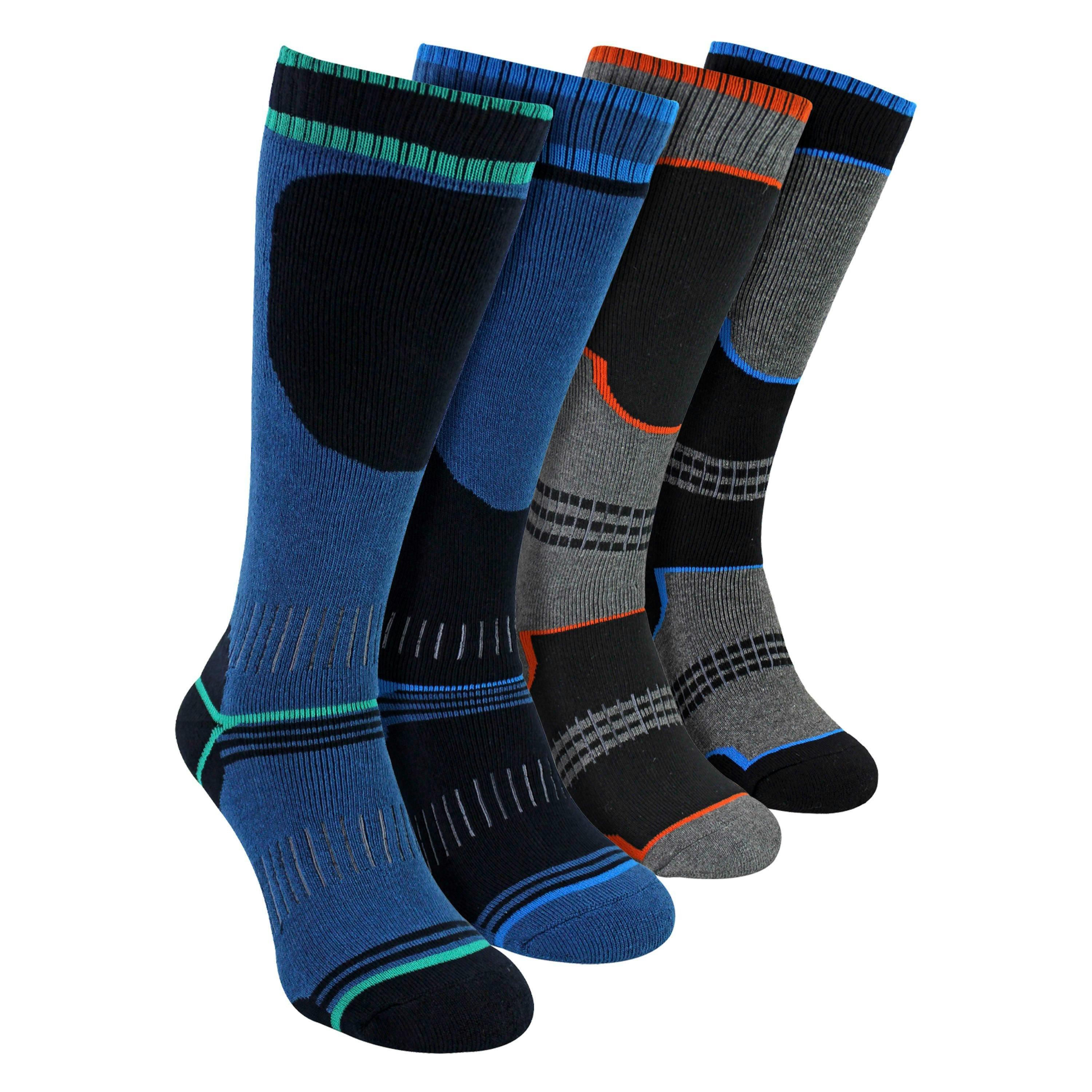 4 Pack Boys Thermal Ski Socks | Knee High Socks for Snow Boots , view 1 of 5