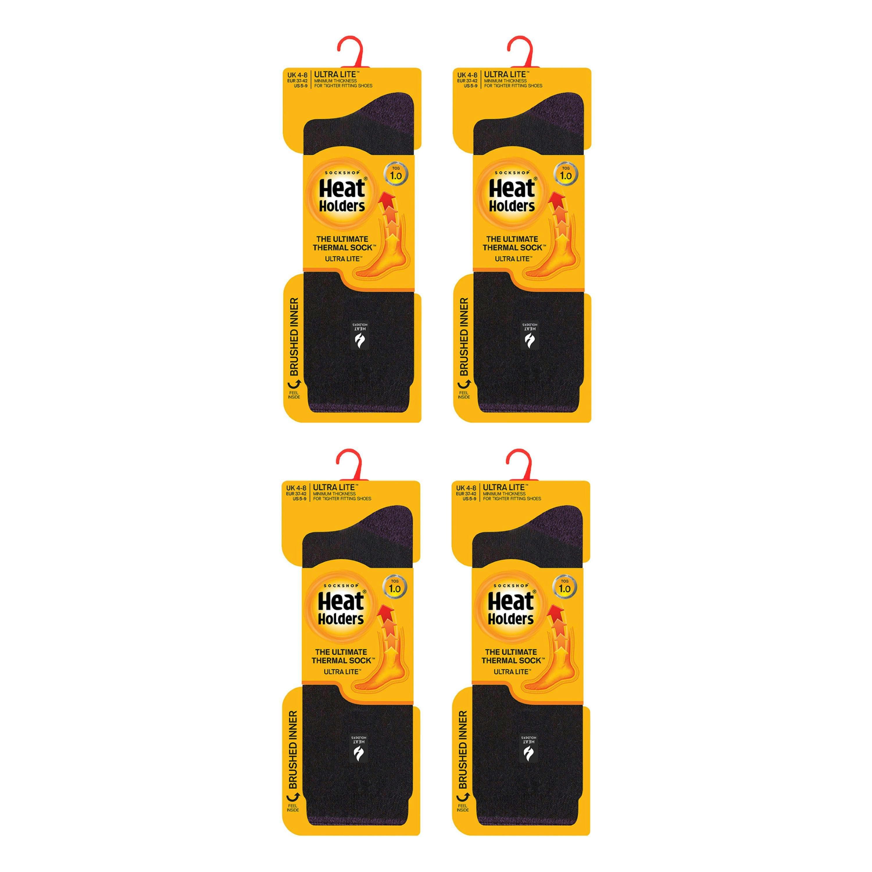 4 Pairs Ladies UltraLite Lightweight Thermal Socks , view 2 of 5