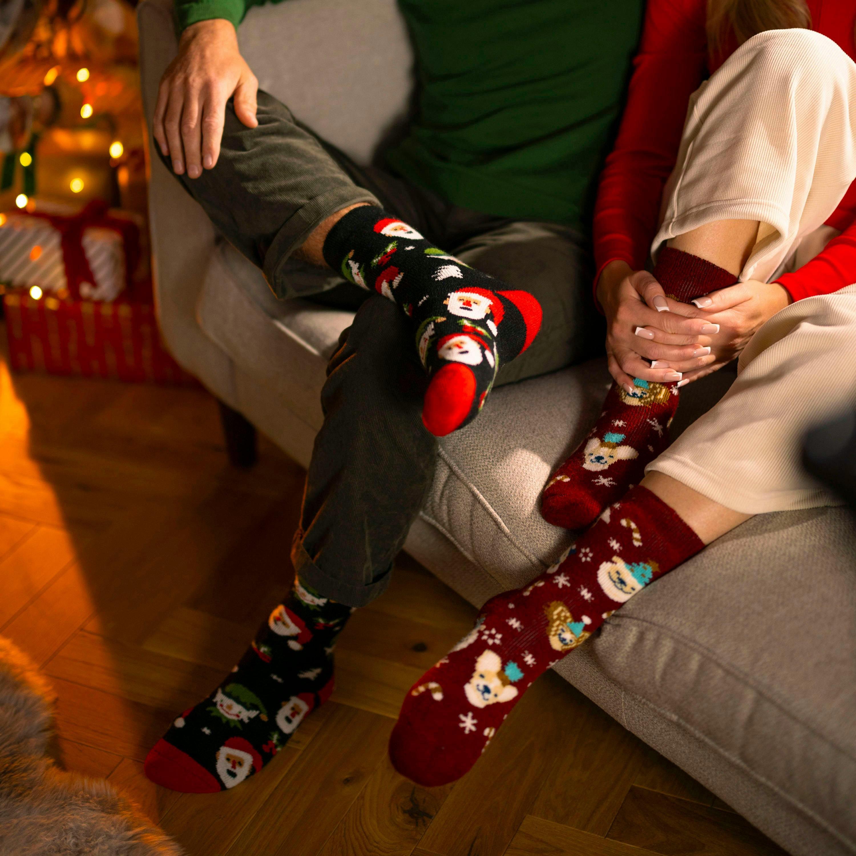 3 Pairs Mens Novelty Christmas Thermal Socks , view 4 of 5