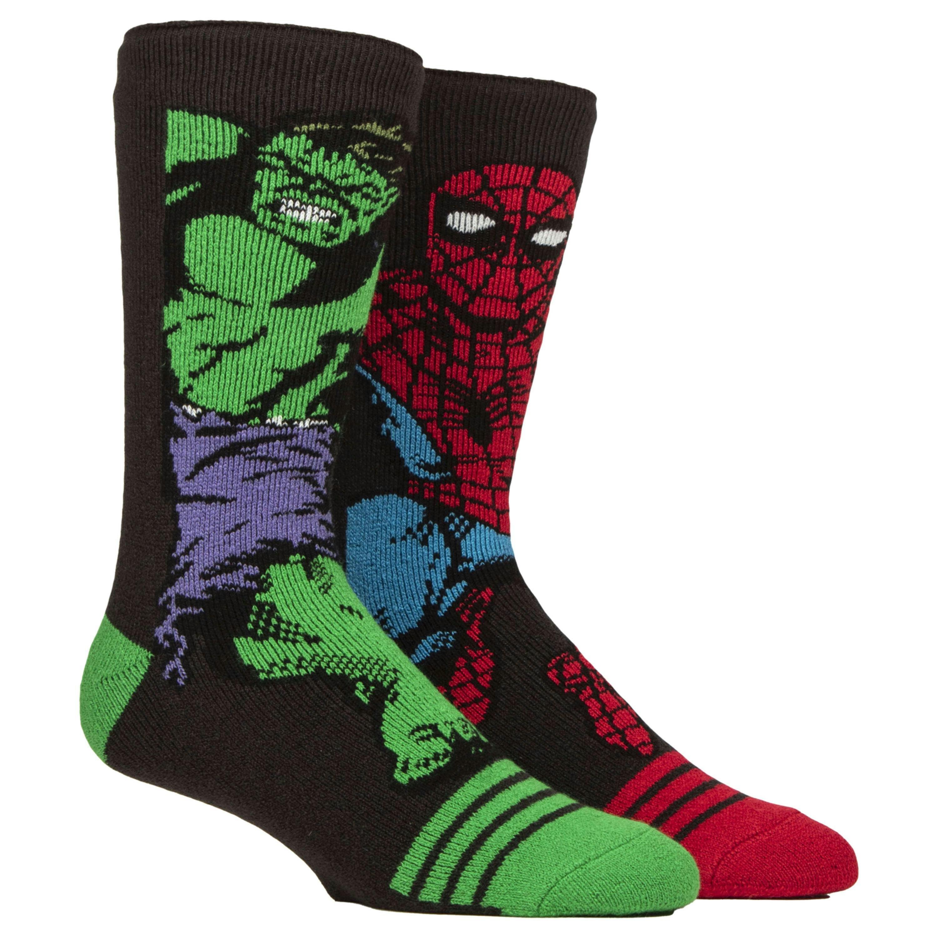 Mens Thermal Hulk Spiderman Marvel Patterned Socks , view 1 of 3