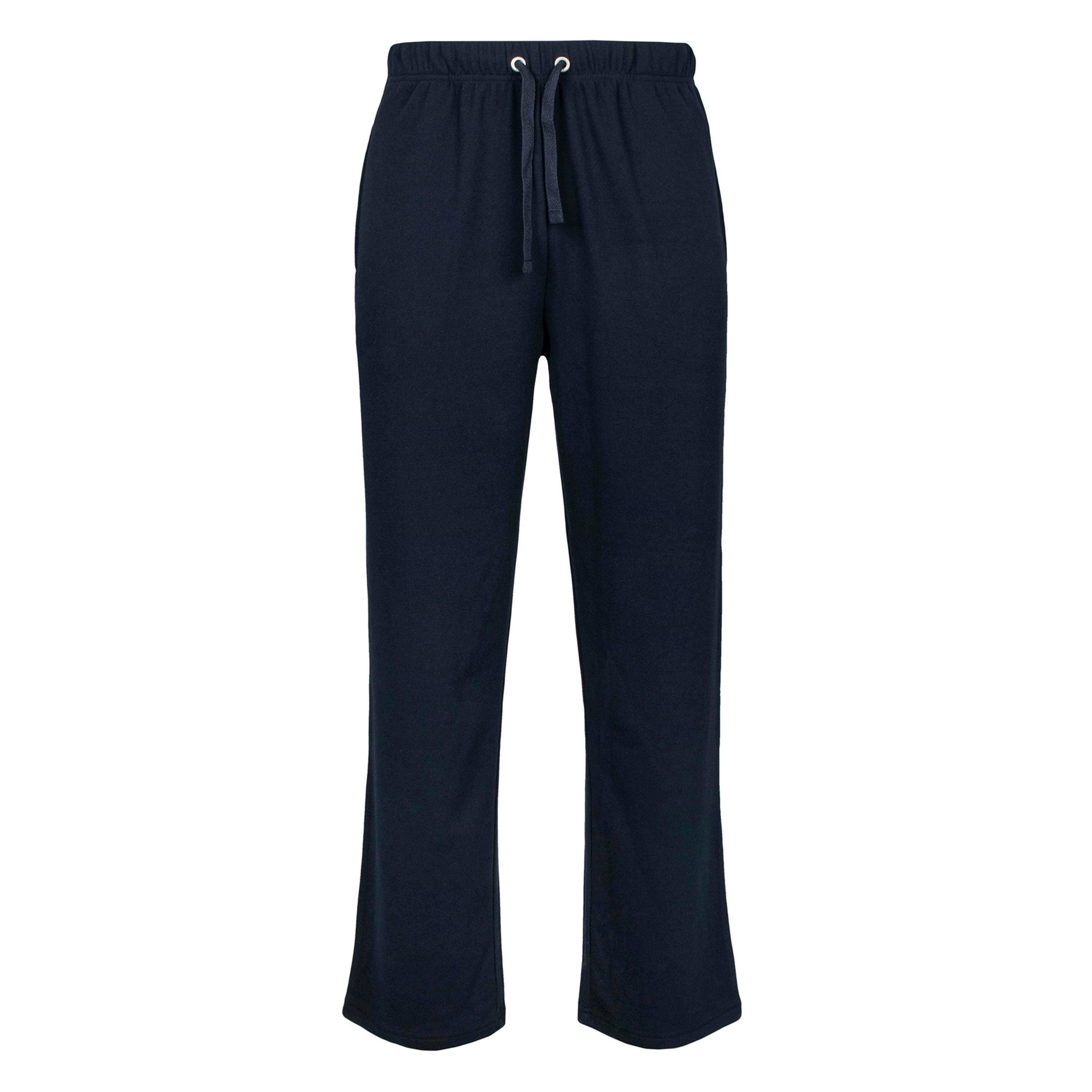 Mens Thermal Lounge Bottoms with Elastic Waist for Warm & Comfortable Wear , view 1 of 4
