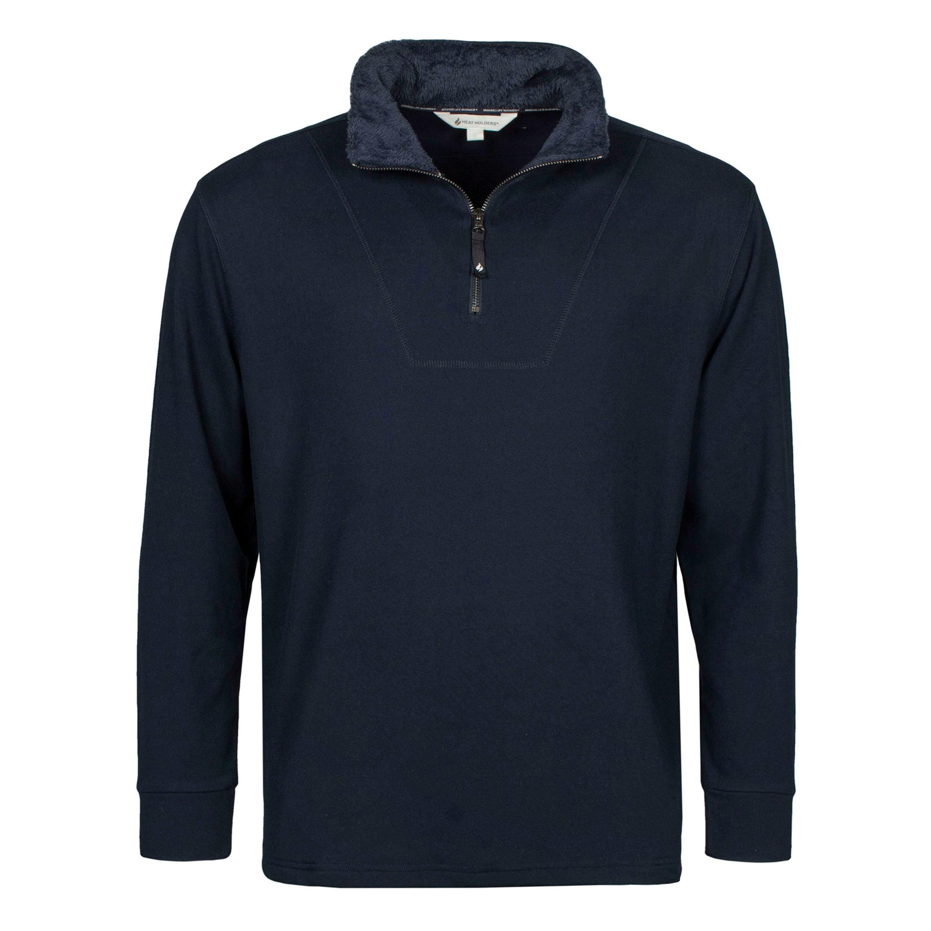 Mens Thermal Soft 1/4 Zip Top Fleece with High Collar , view 1 of 5