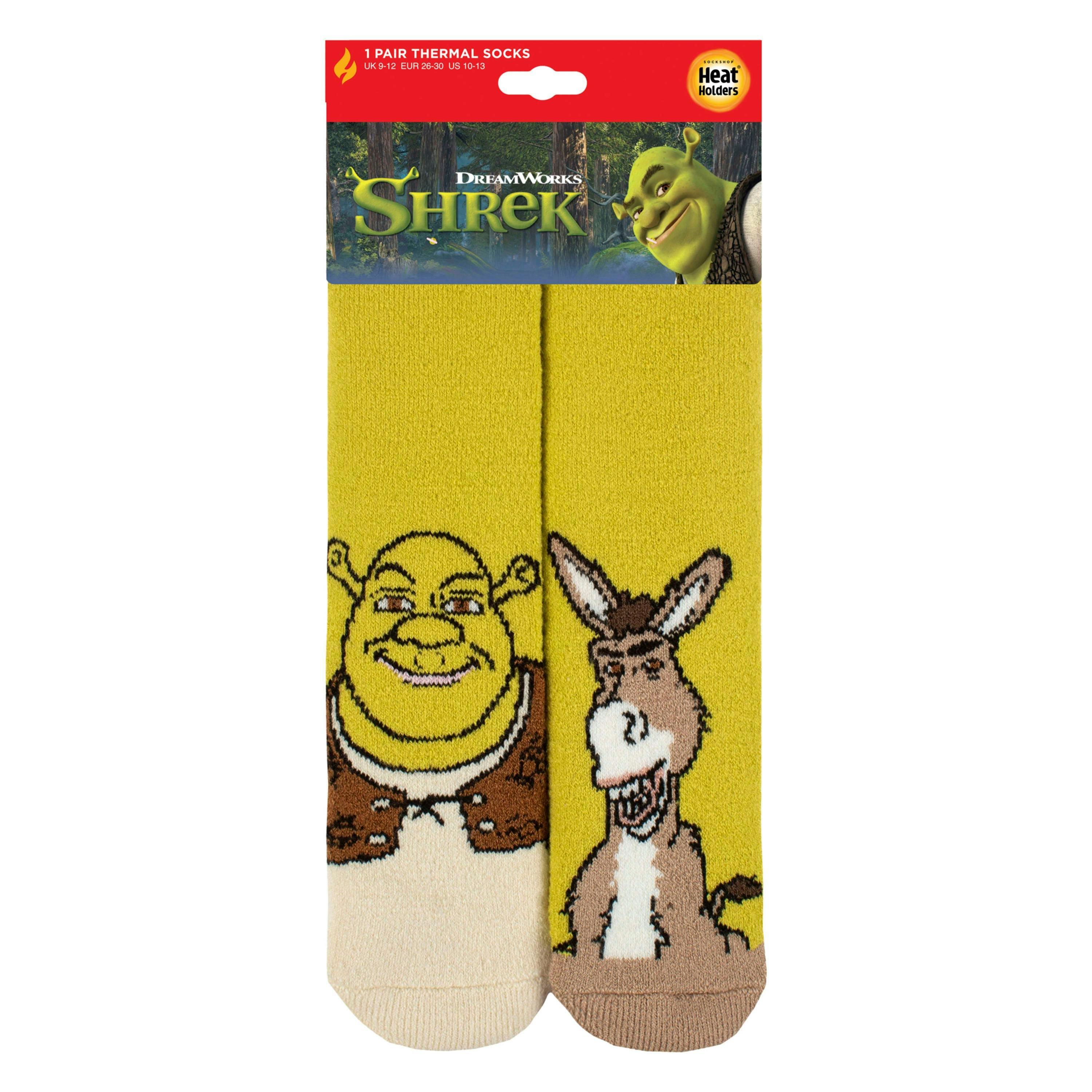 Kids Thermal Shrek Patterned Novelty Socks with Soft Brushed Lining , view 2 of 4