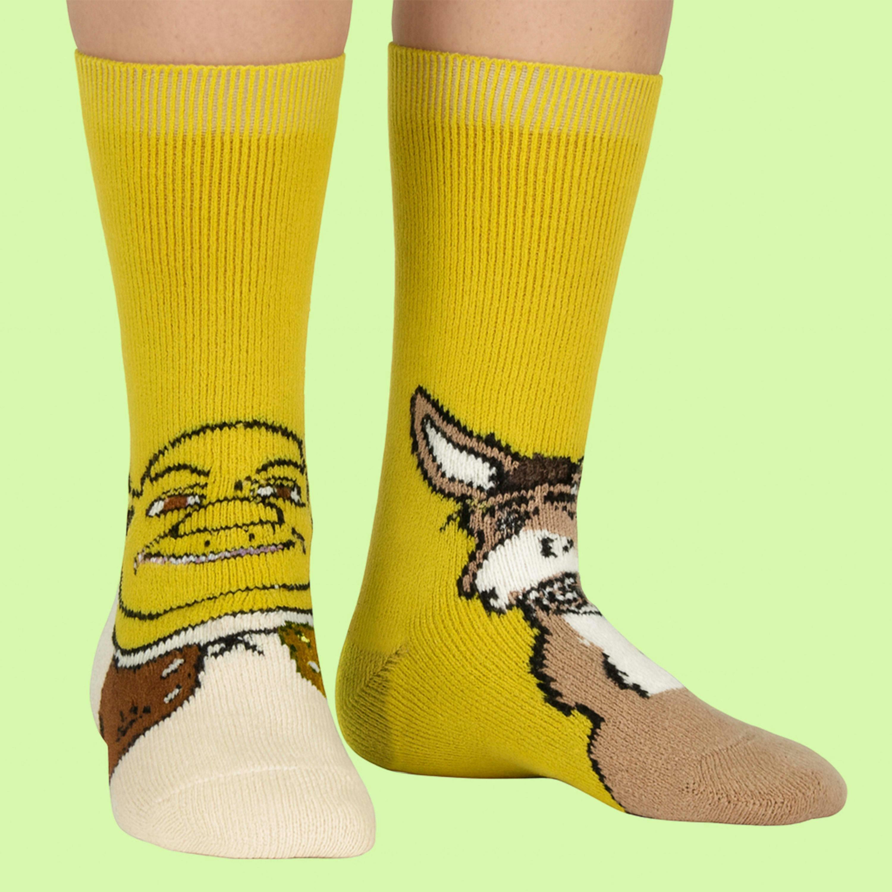 Kids Thermal Shrek Patterned Novelty Socks with Soft Brushed Lining , view 3 of 4