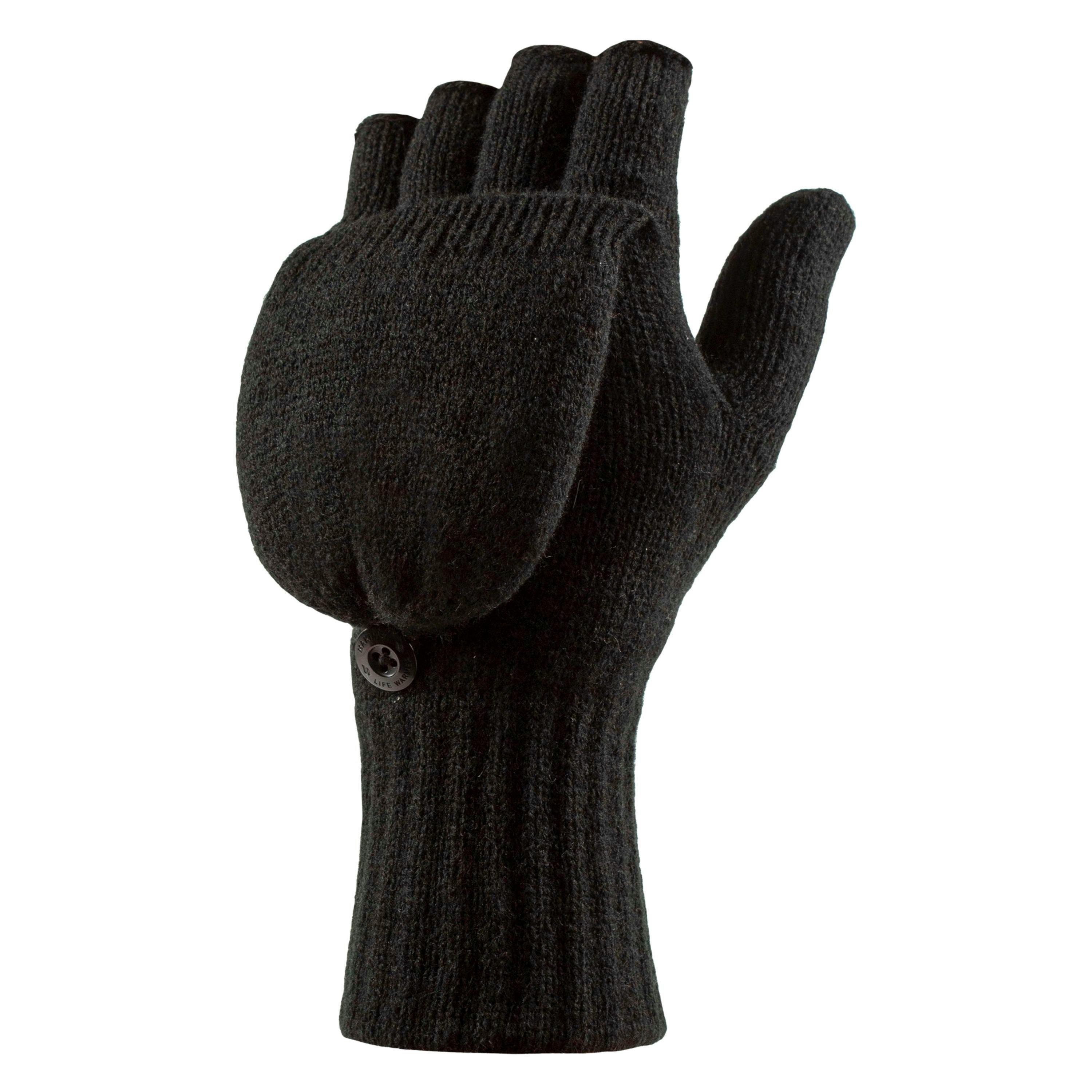 Ladies Mens Thermal Converter Mittens Gloves with Fingerless Option , view 1 of 4