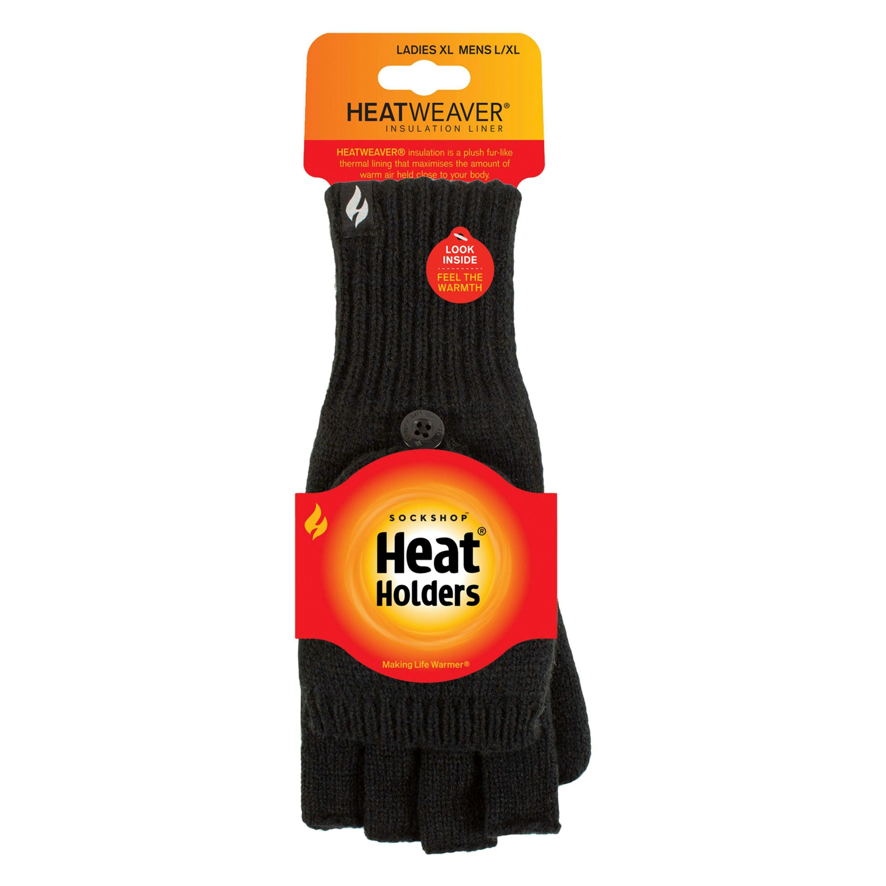Ladies Mens Thermal Converter Mittens Gloves with Fingerless Option , view 2 of 4