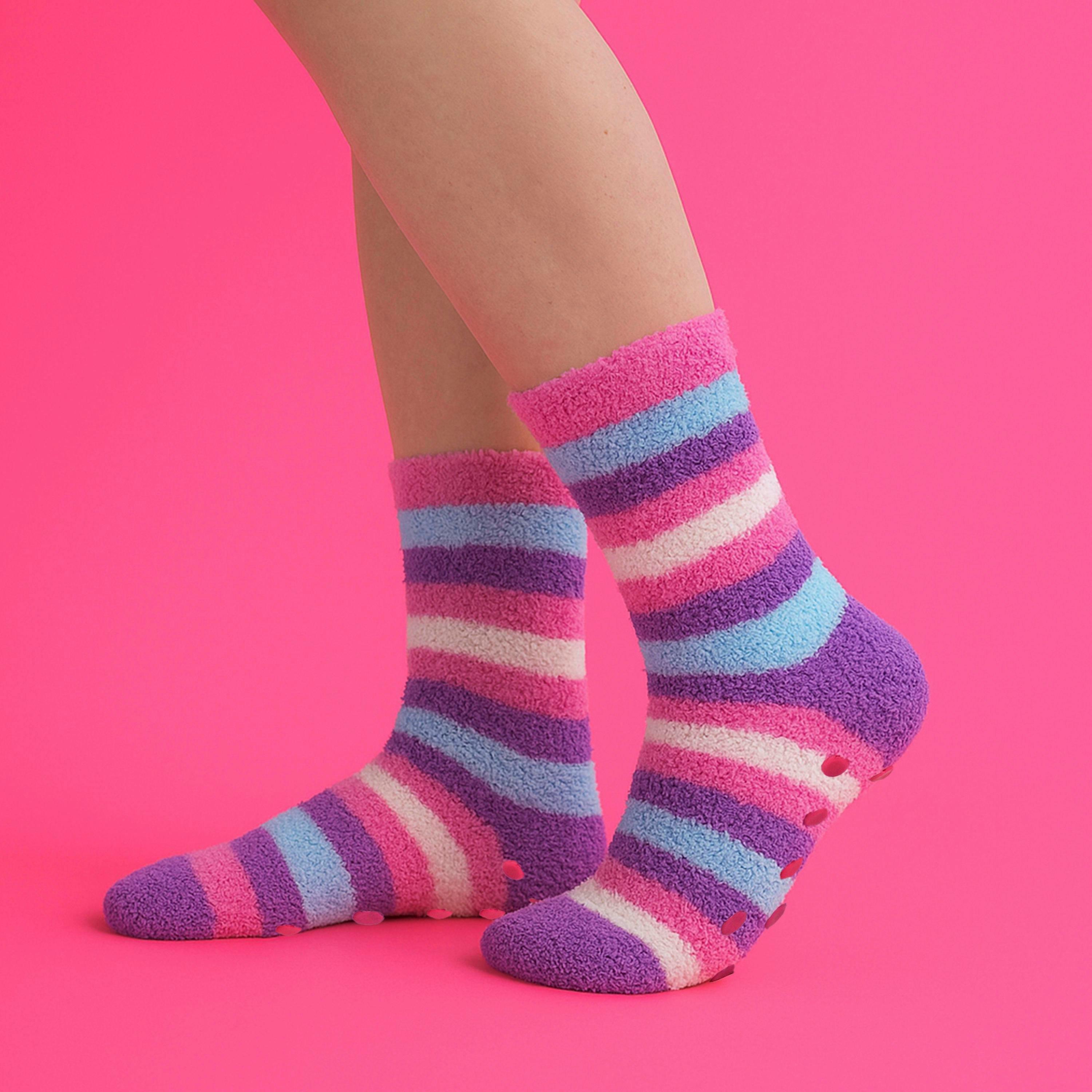 4 Pack Girls Bed Socks - Warm Soft Cosy Winter Everyday Comfort , view 5 of 5