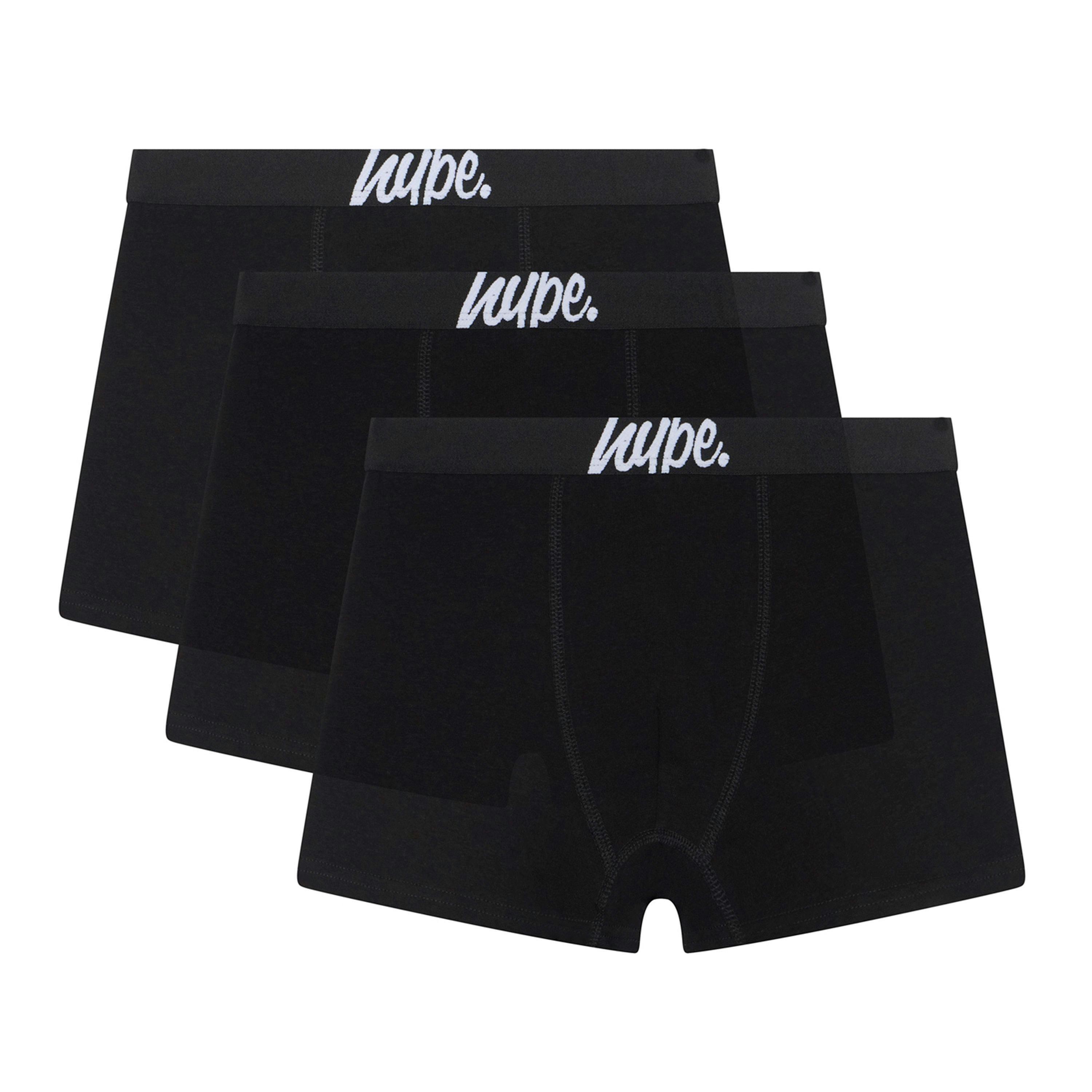 3 Pack Boys Boxers Black Soft Breathable Underwear , view 1 of 4