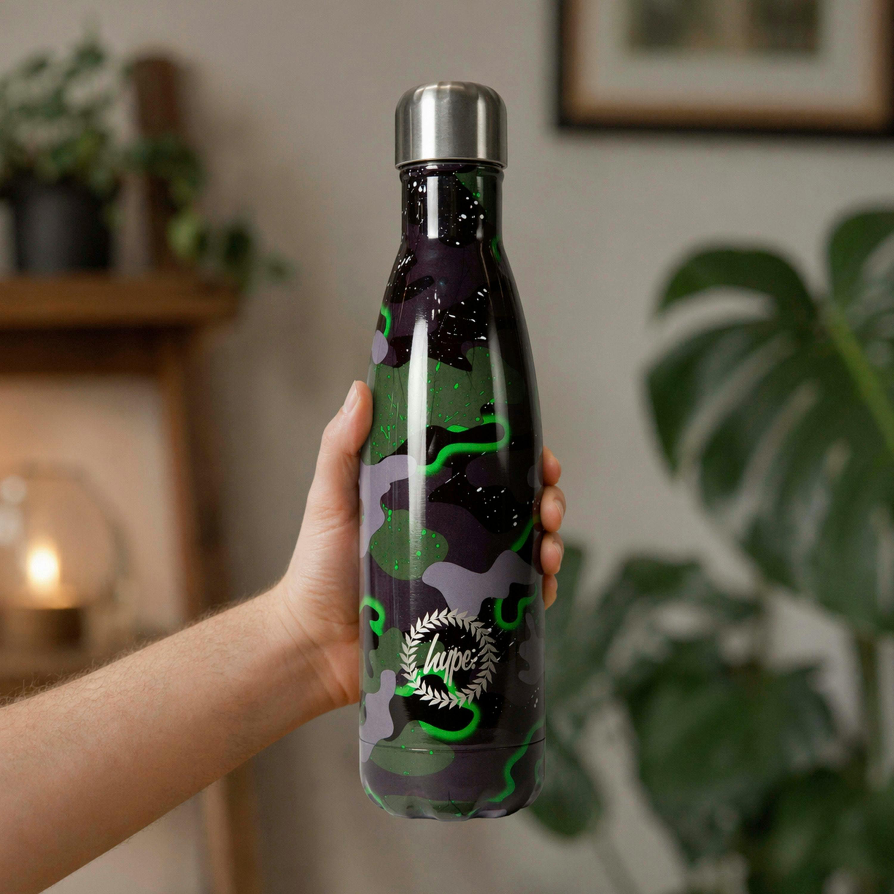 500ml Thermal Water Bottle | Green Camo Stainless Steel Insulated Leak Proof , view 5 of 5