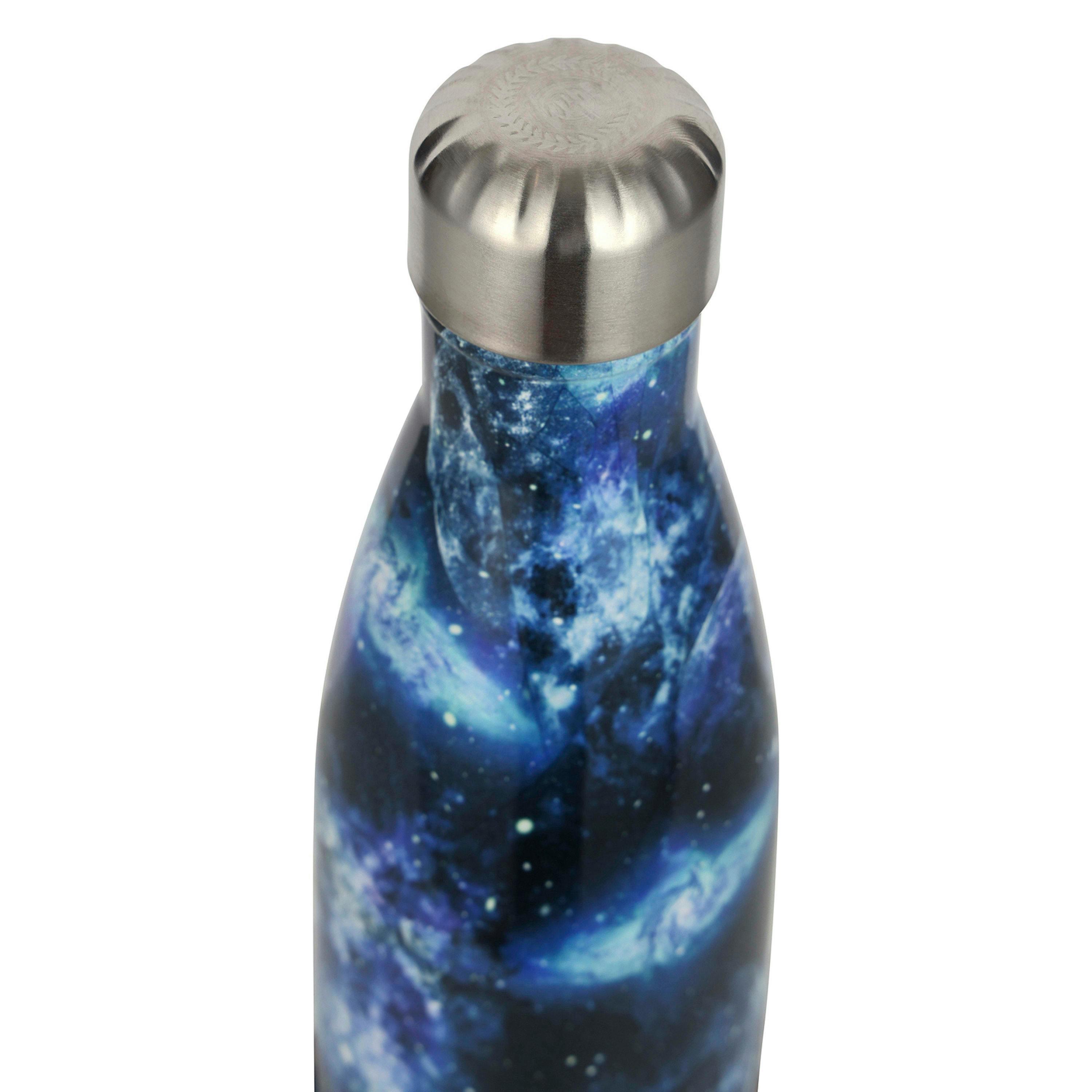 Thermal Water Bottle Multi Moon Print | Blue Stainless Steel Leak Proof Bottle , view 3 of 5