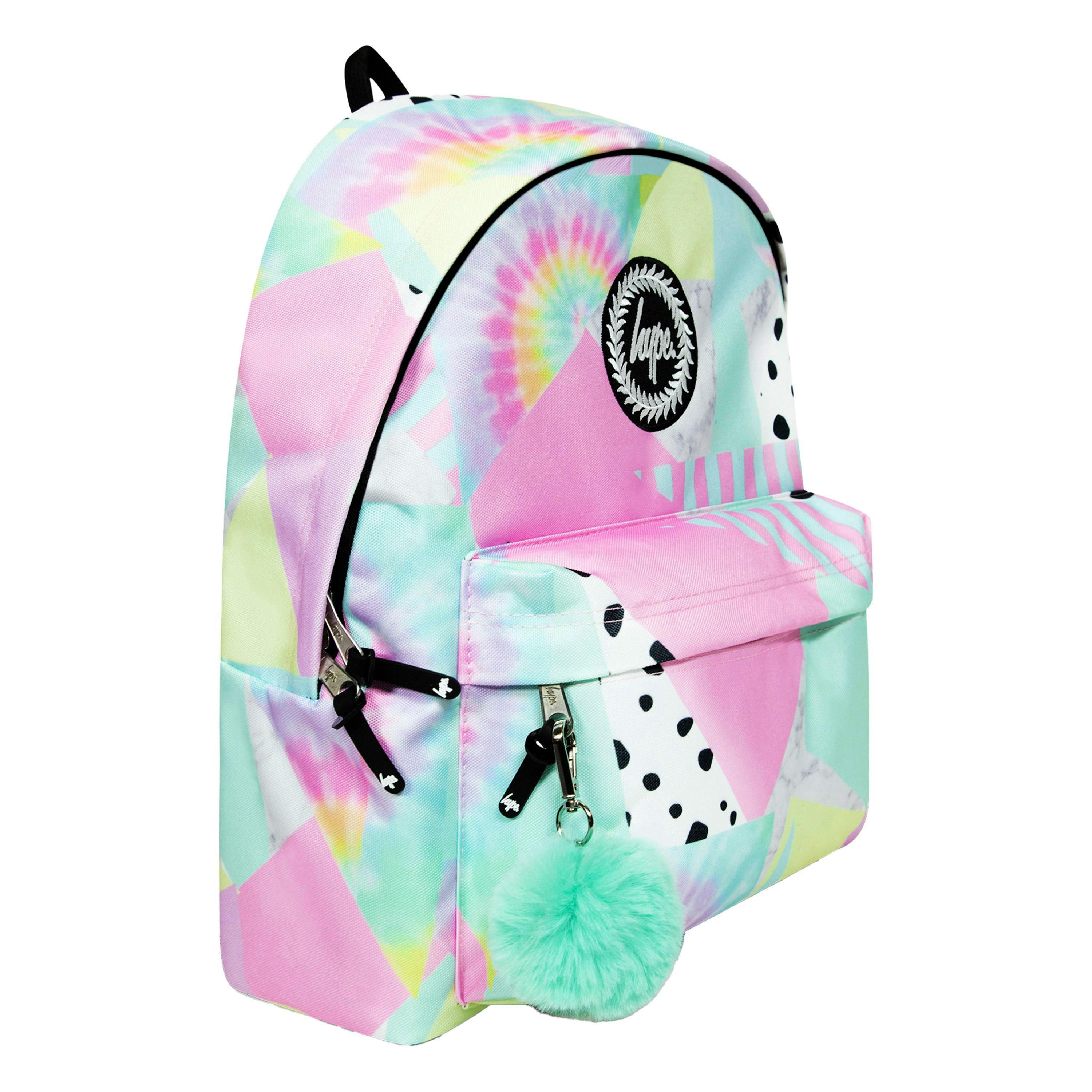 Kids Backpack Multi Pastel Collage Design | Lightweight School Bag , view 2 of 5